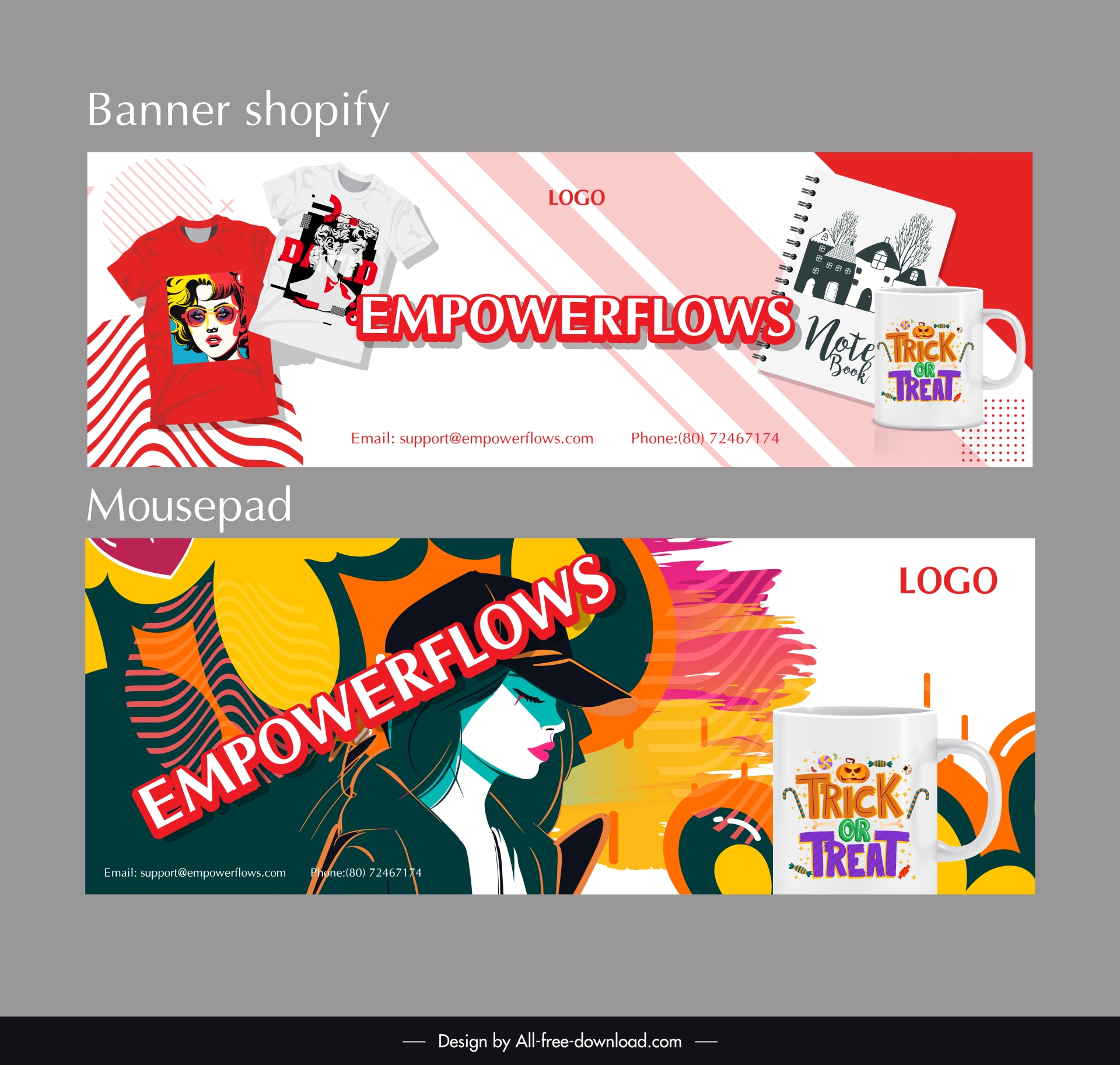  fashion store bannertemplate halloween girls elemenets