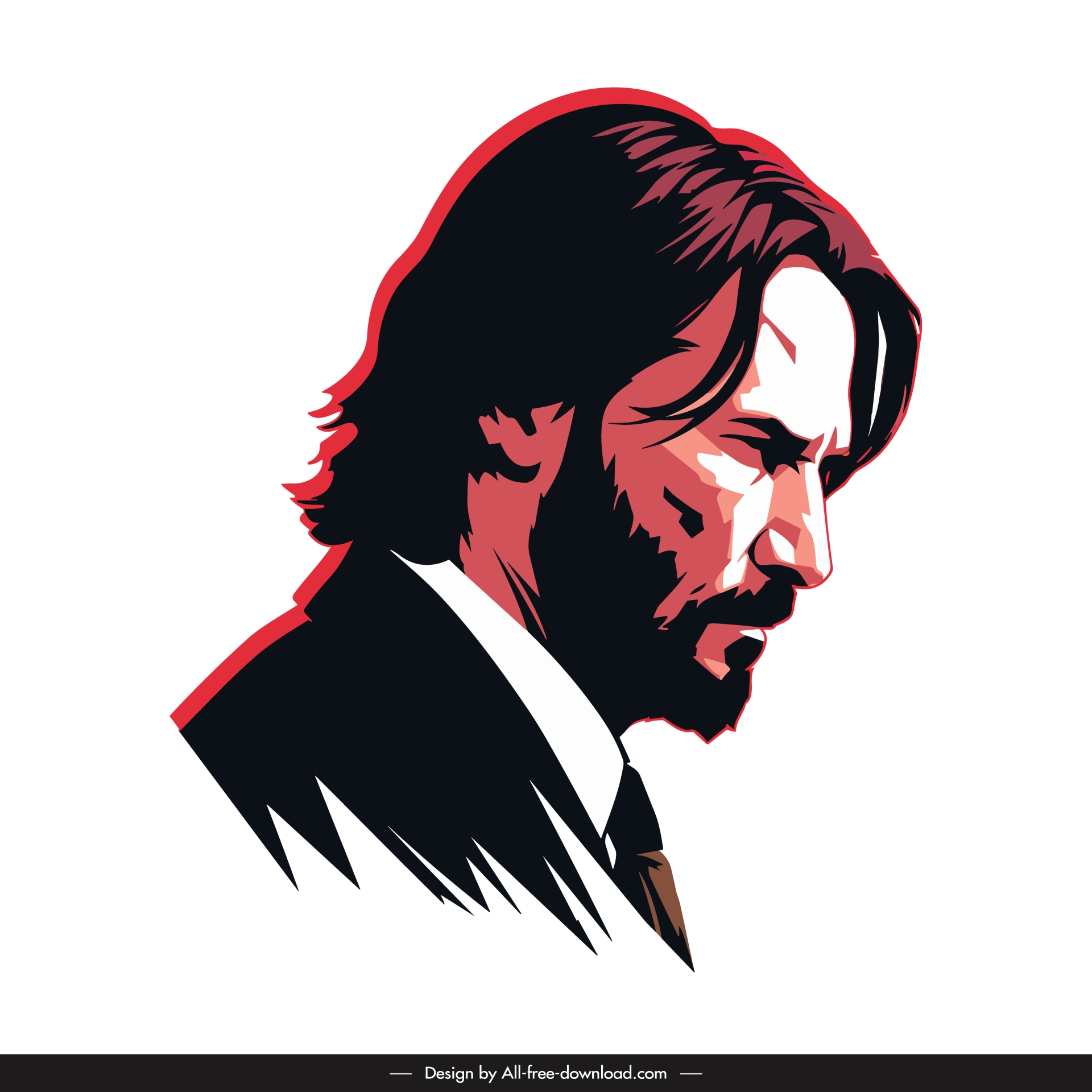 john wick film character design elements handdrawn classic