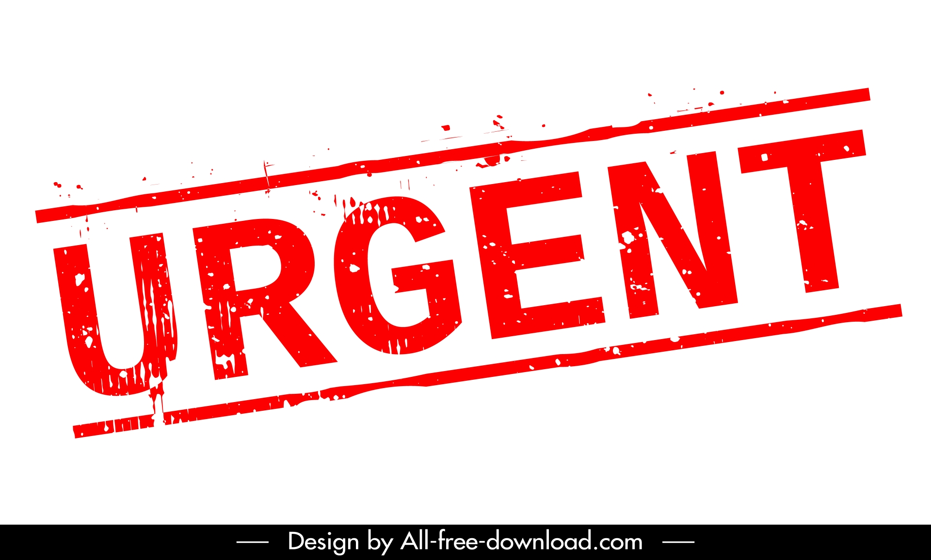 stamp urgent template flat retro design