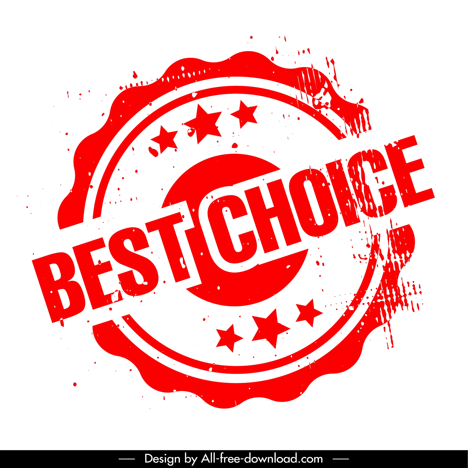 best choice stamp template retro grunge