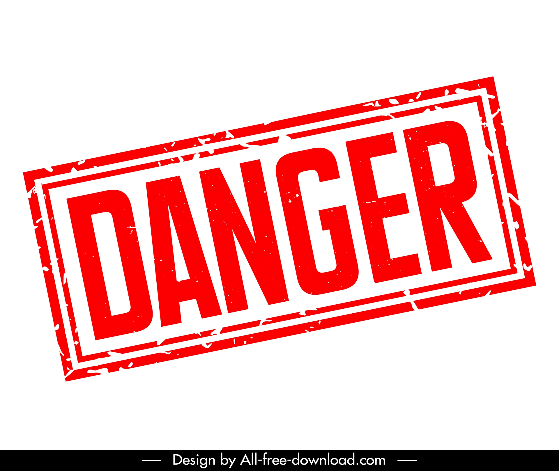 danger stamp template flat rectangular texts