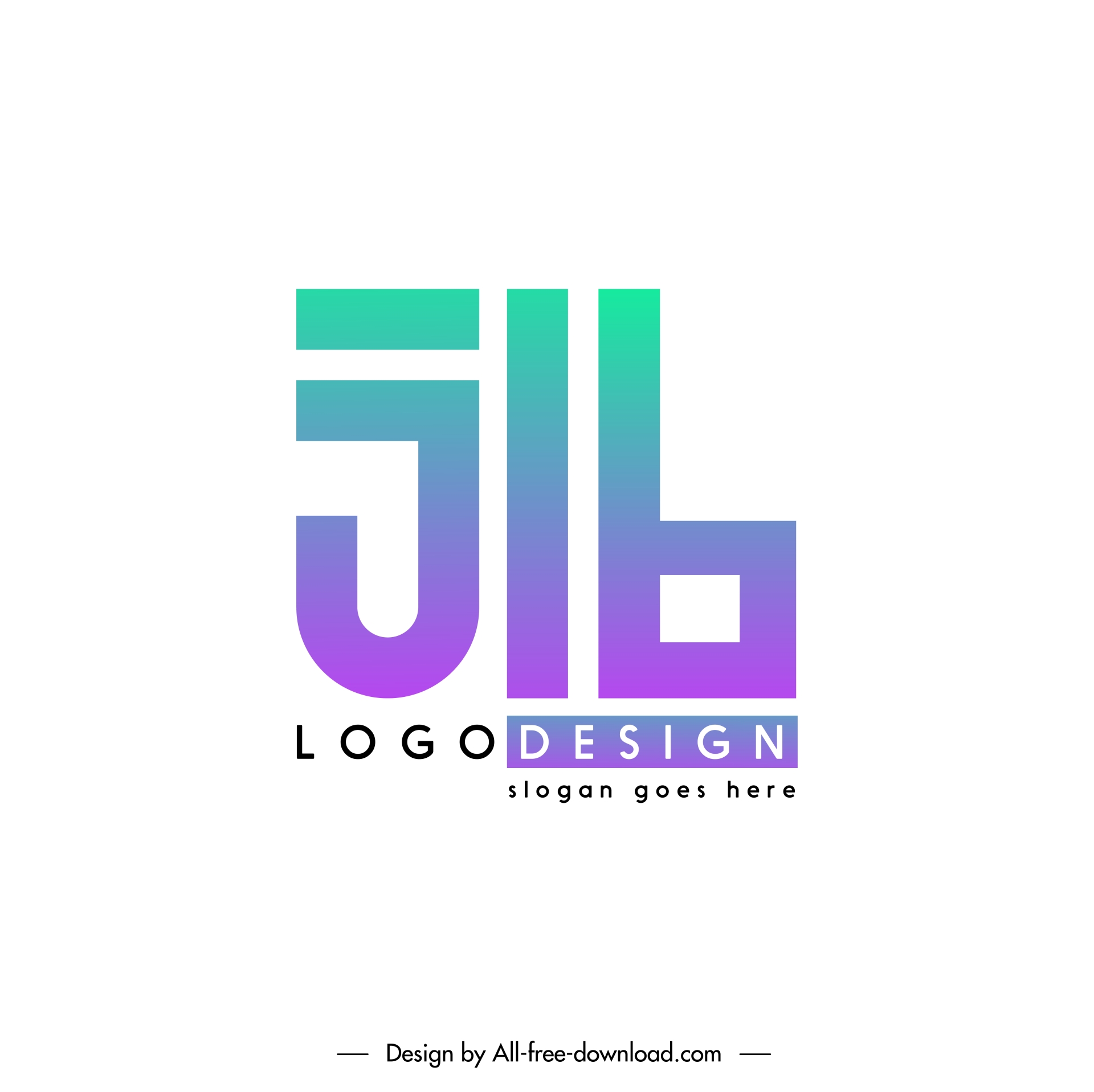 logo j16 template flat modern geometry