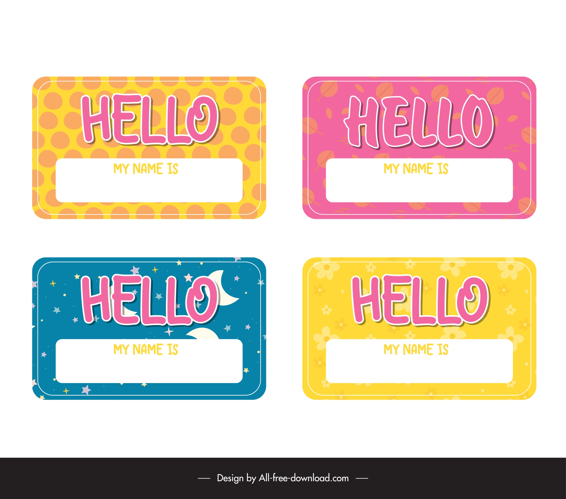 hello common labels templates elegant flat 