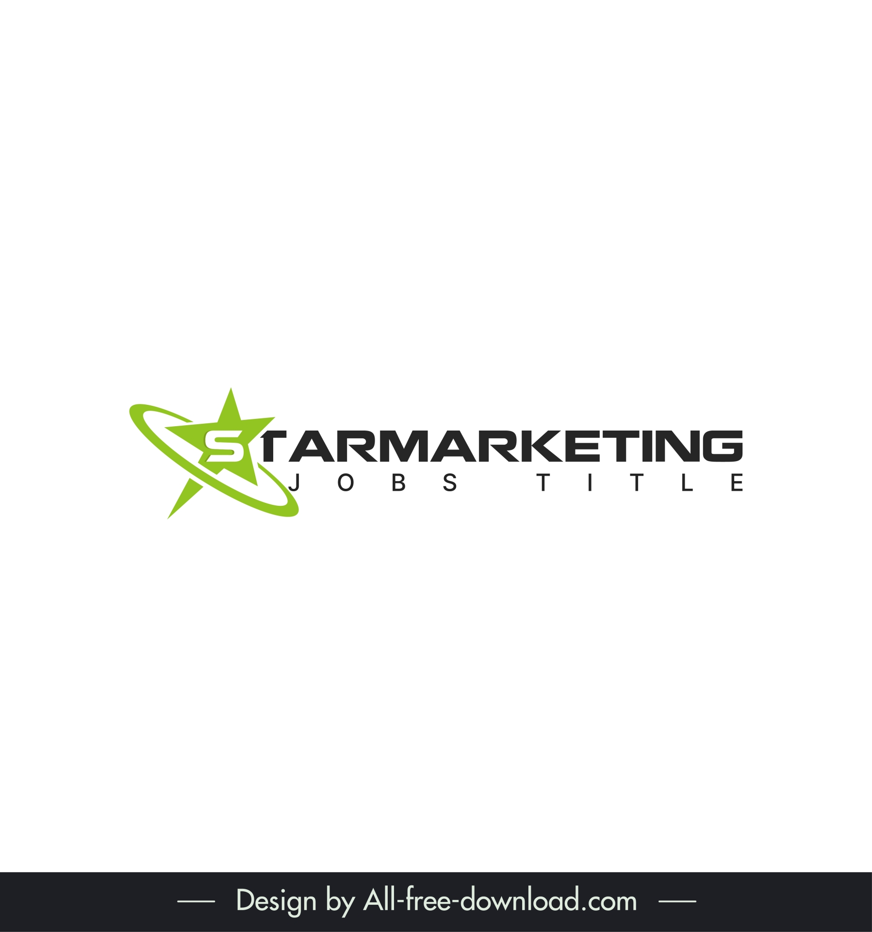 starmarketing logo modern elegant star curve