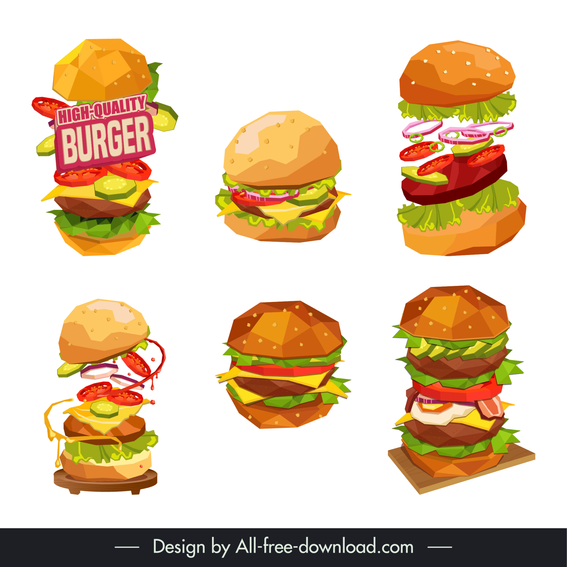 burgers design elements elegant design 