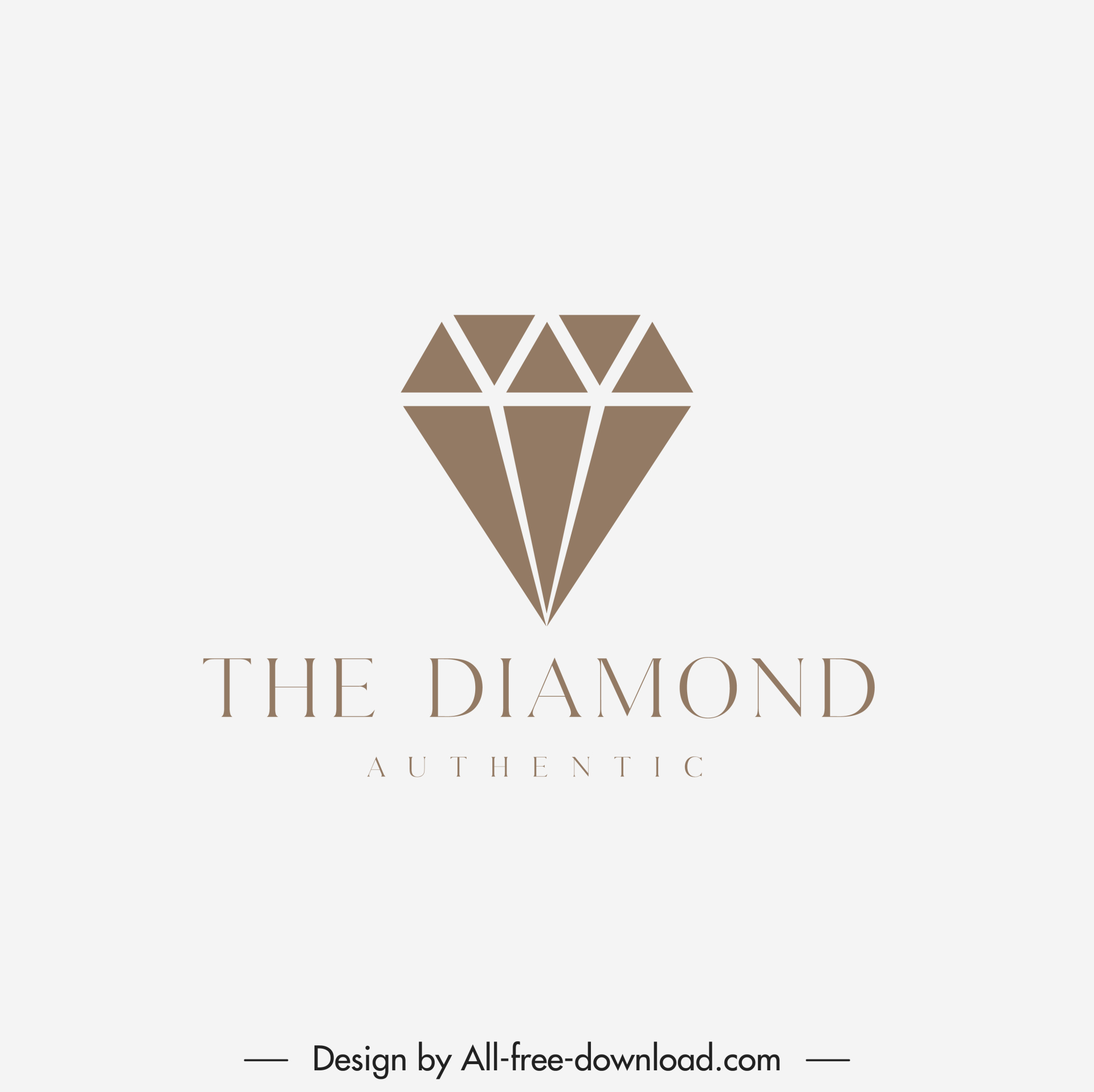 diamond logo template flat symmetric geometry 