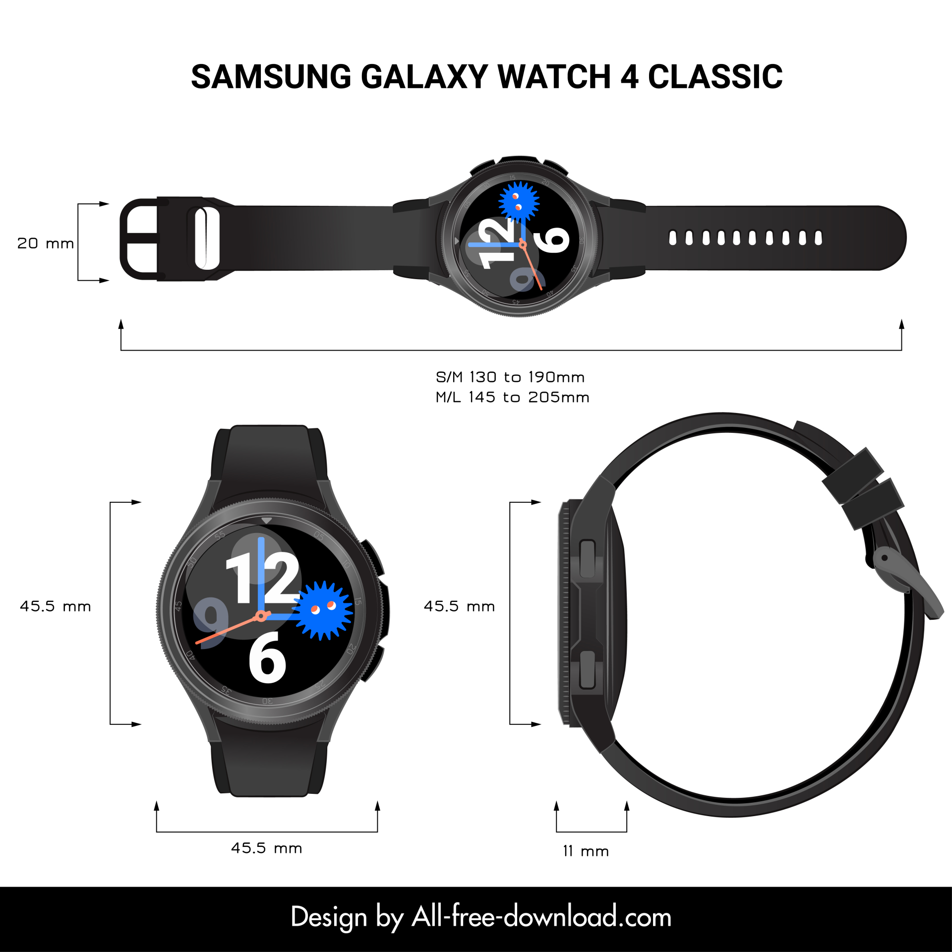 samsung galaxy watch 4 classic advertising template modern elegance 