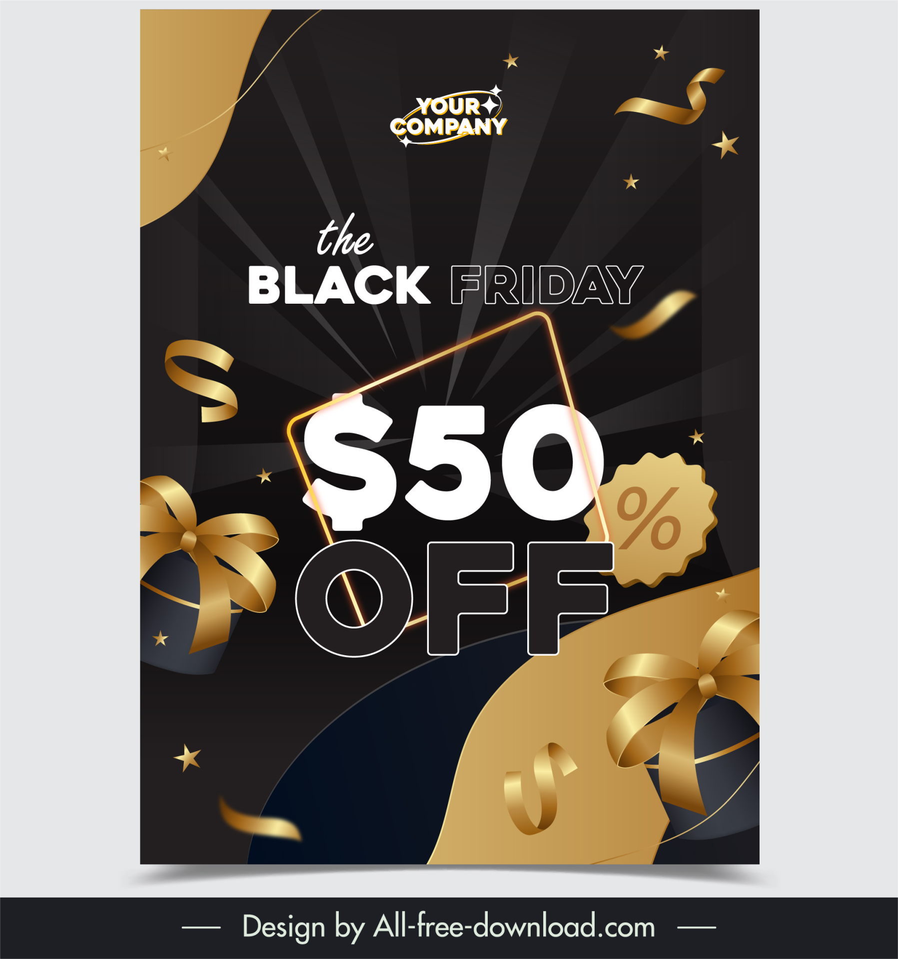 black friday banner template dynamic luxury modern