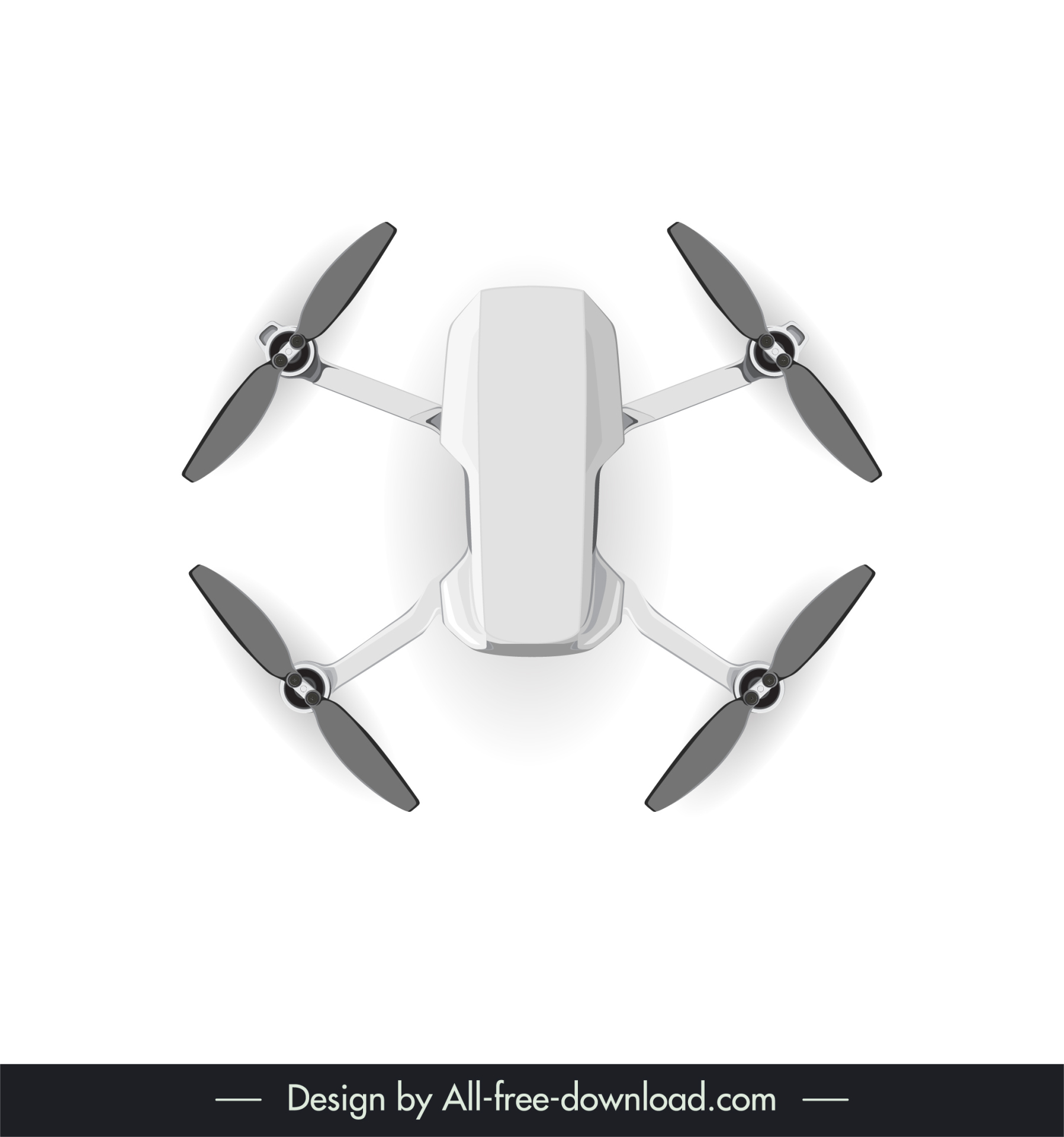 drone flycam design elements symmetric 3d design