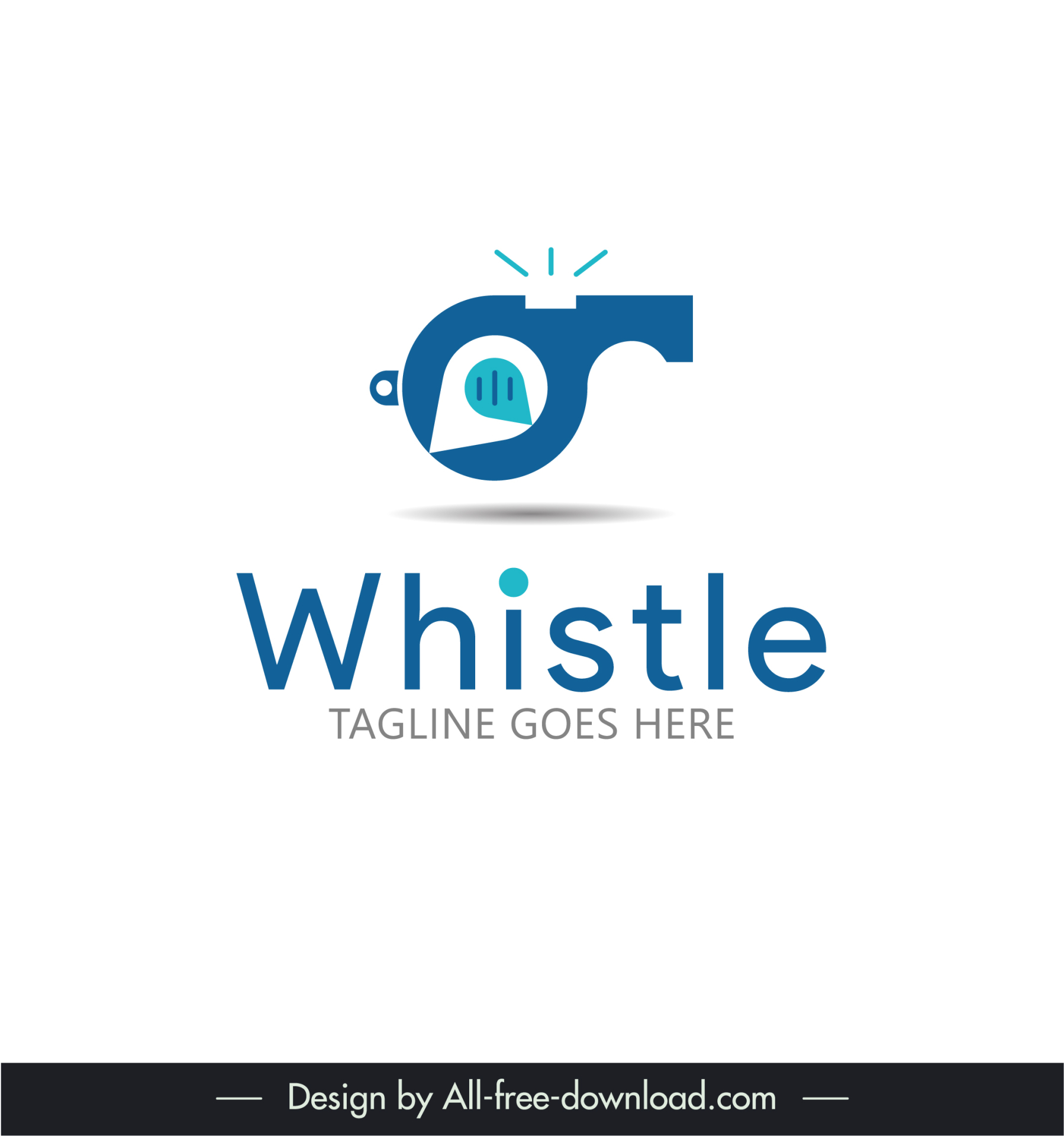 whistle sport chat talk bubble logo template flat symbols outline 