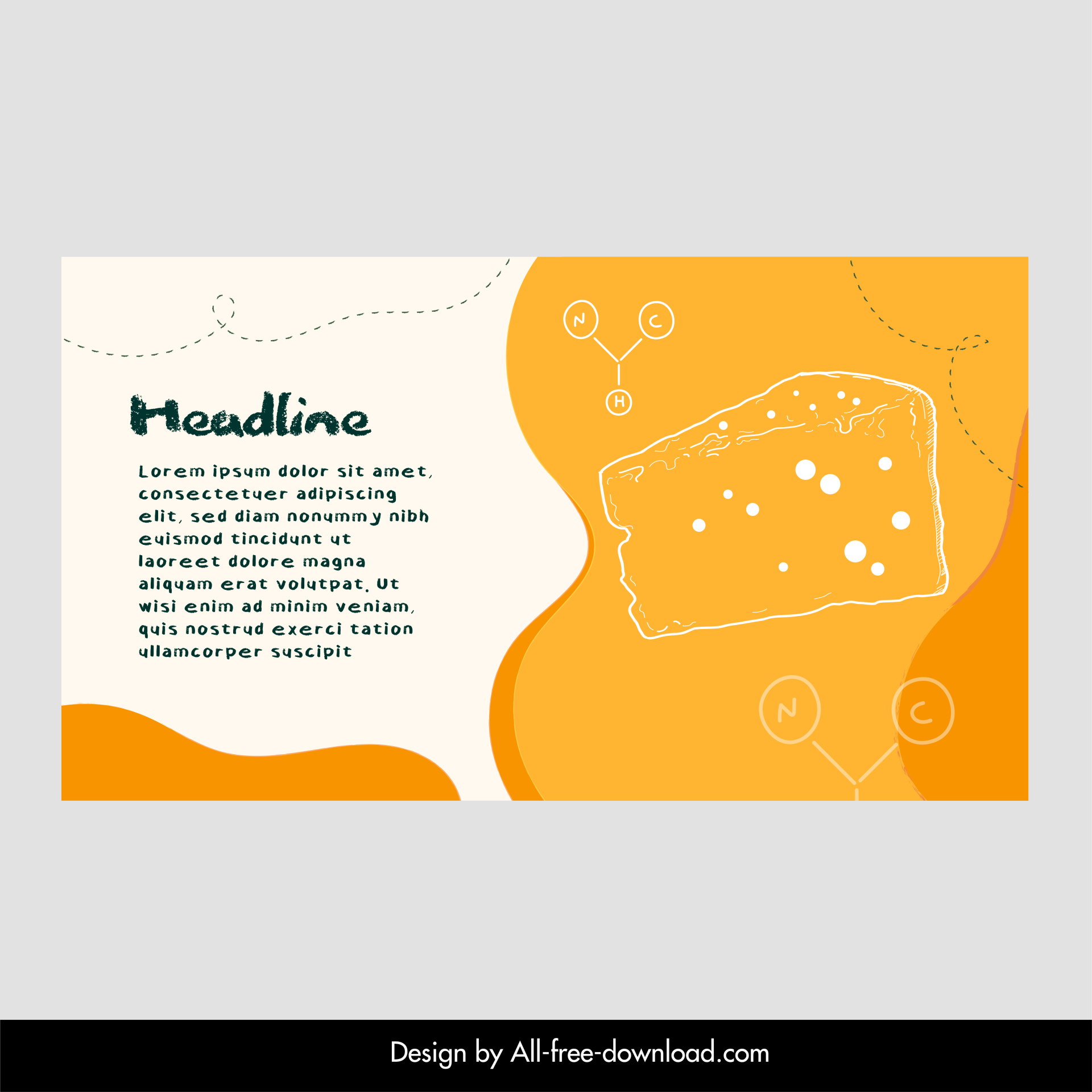 cheese presentation theme template flat handdrawn classical design 