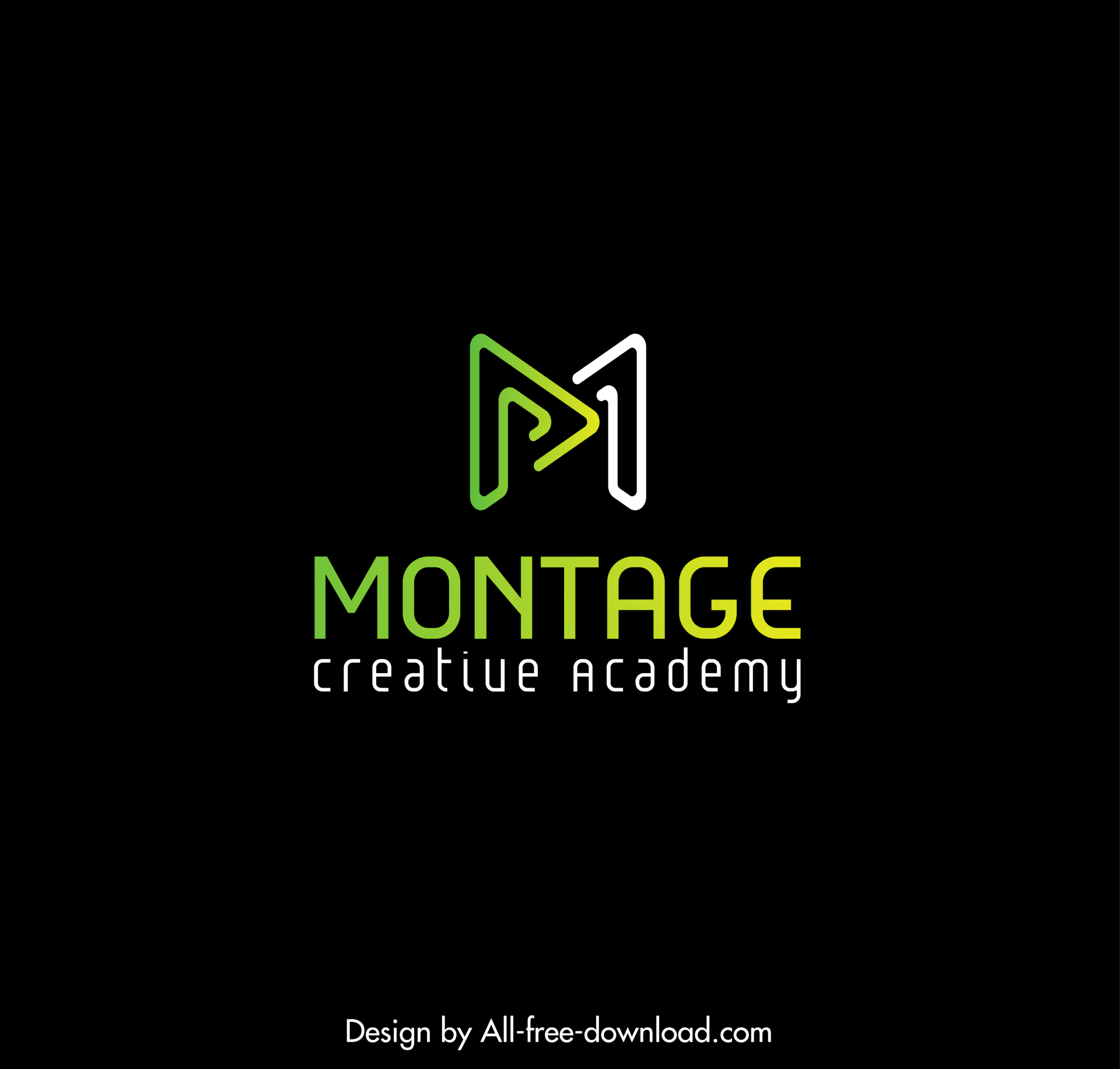 montage logotype flat modern contrast geometric stylized texts decor