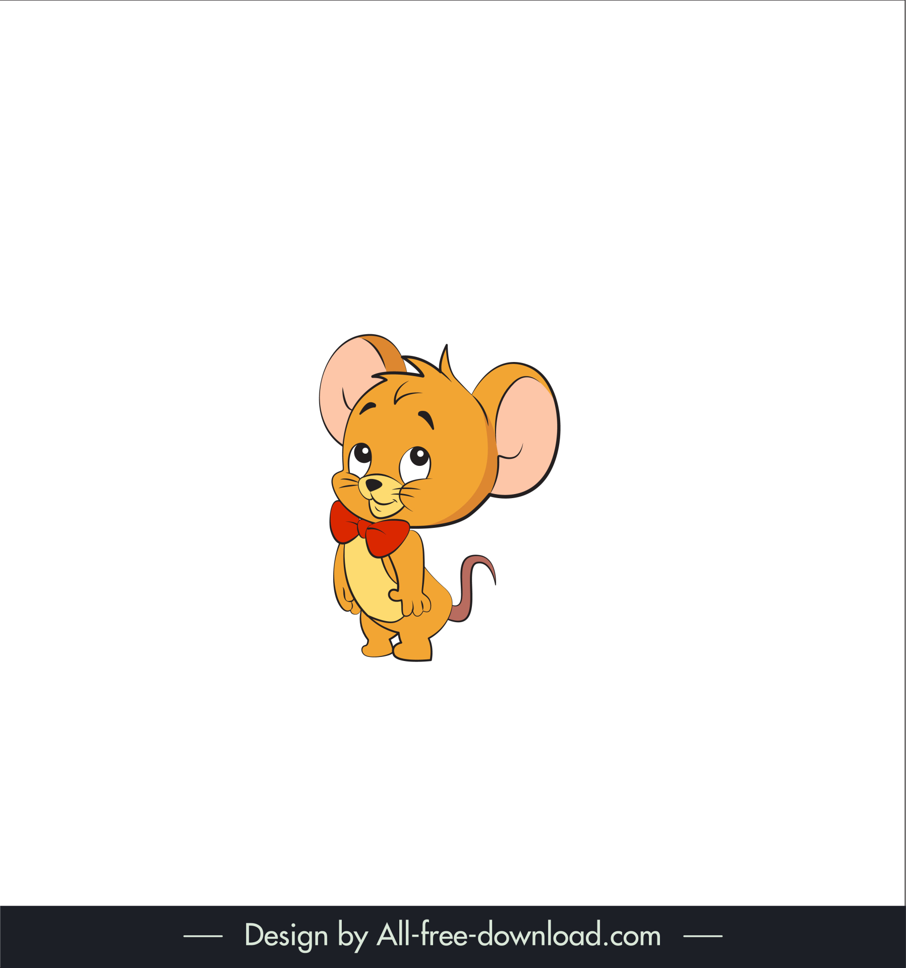 jerry mouse icon cute flat handdrawn cartoon sketch