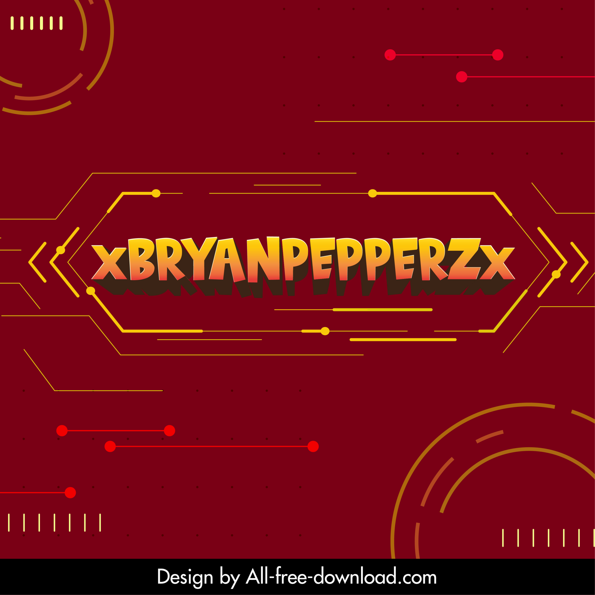 xbryanpepperzx techno backdrop template flat texts dot connection lines decor