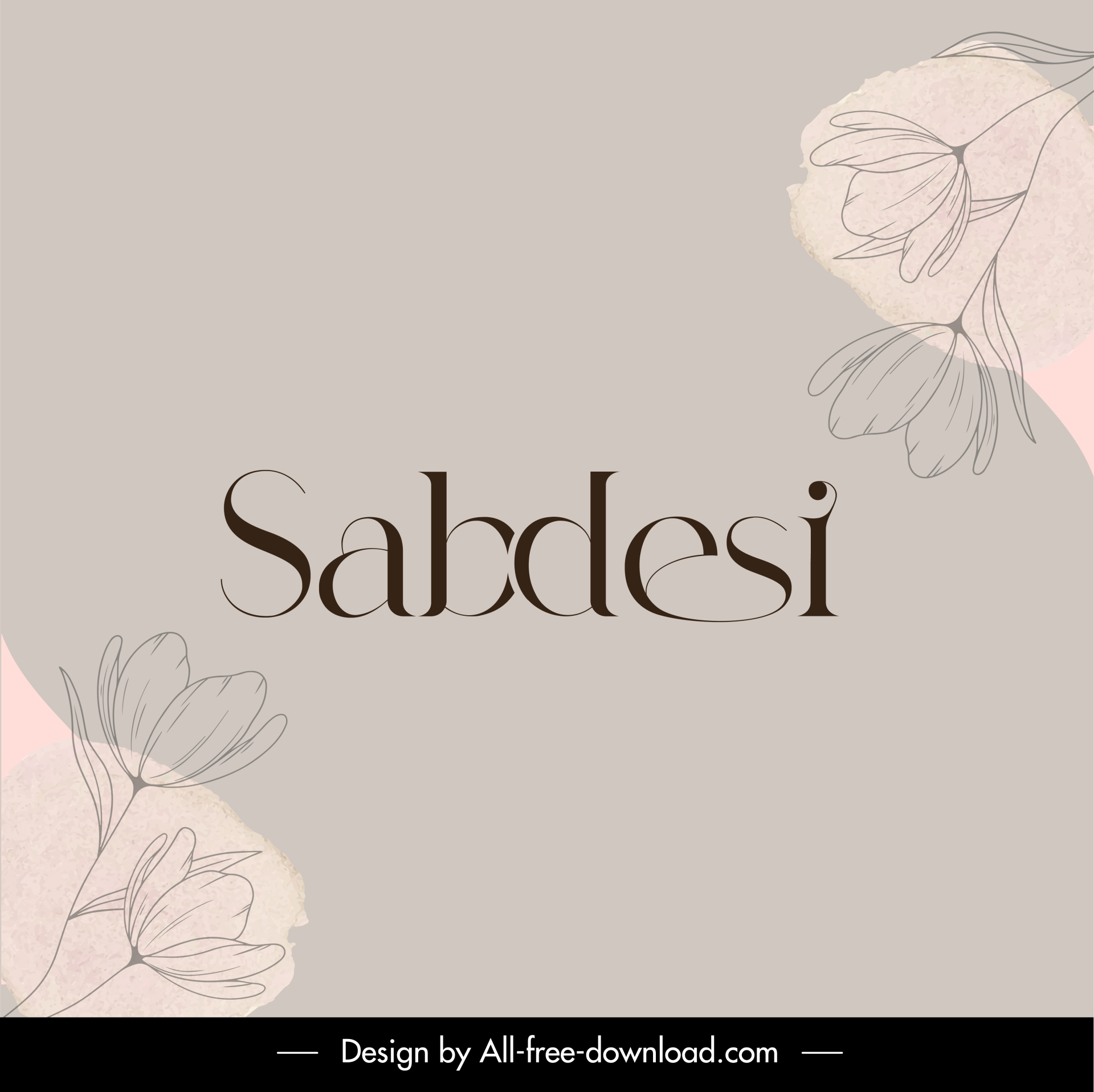 sabdesi backdrop template elegant flat handdrawn classic petals decor