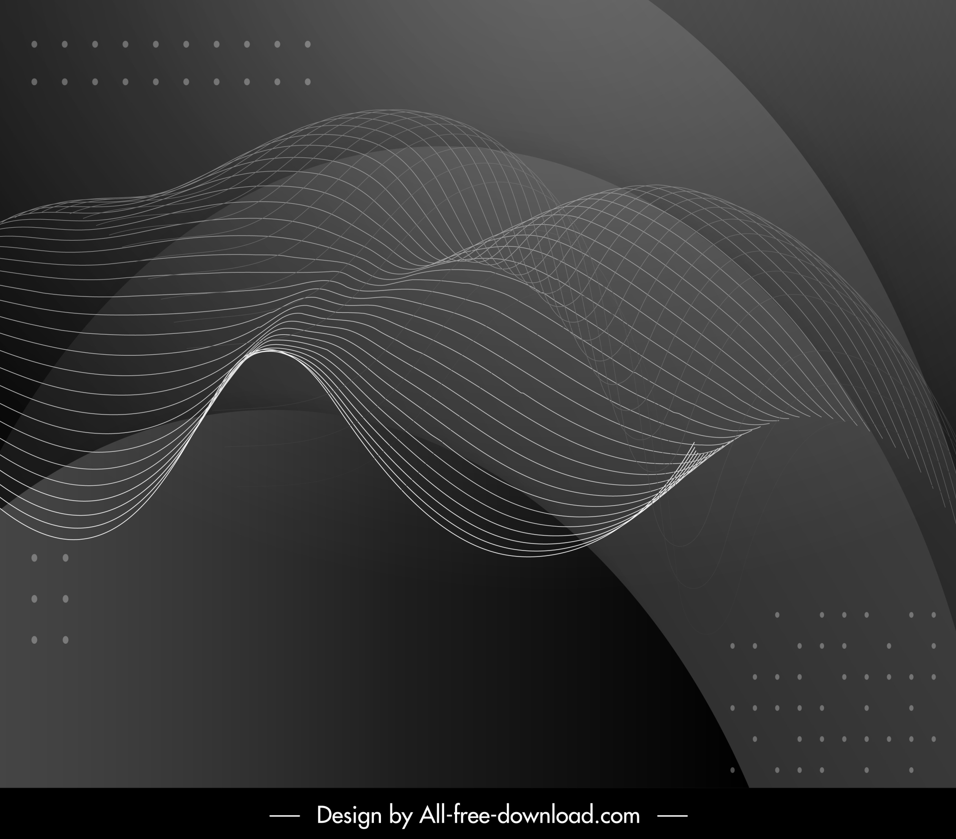  abstract background template dark monochrome dynamic curves decor