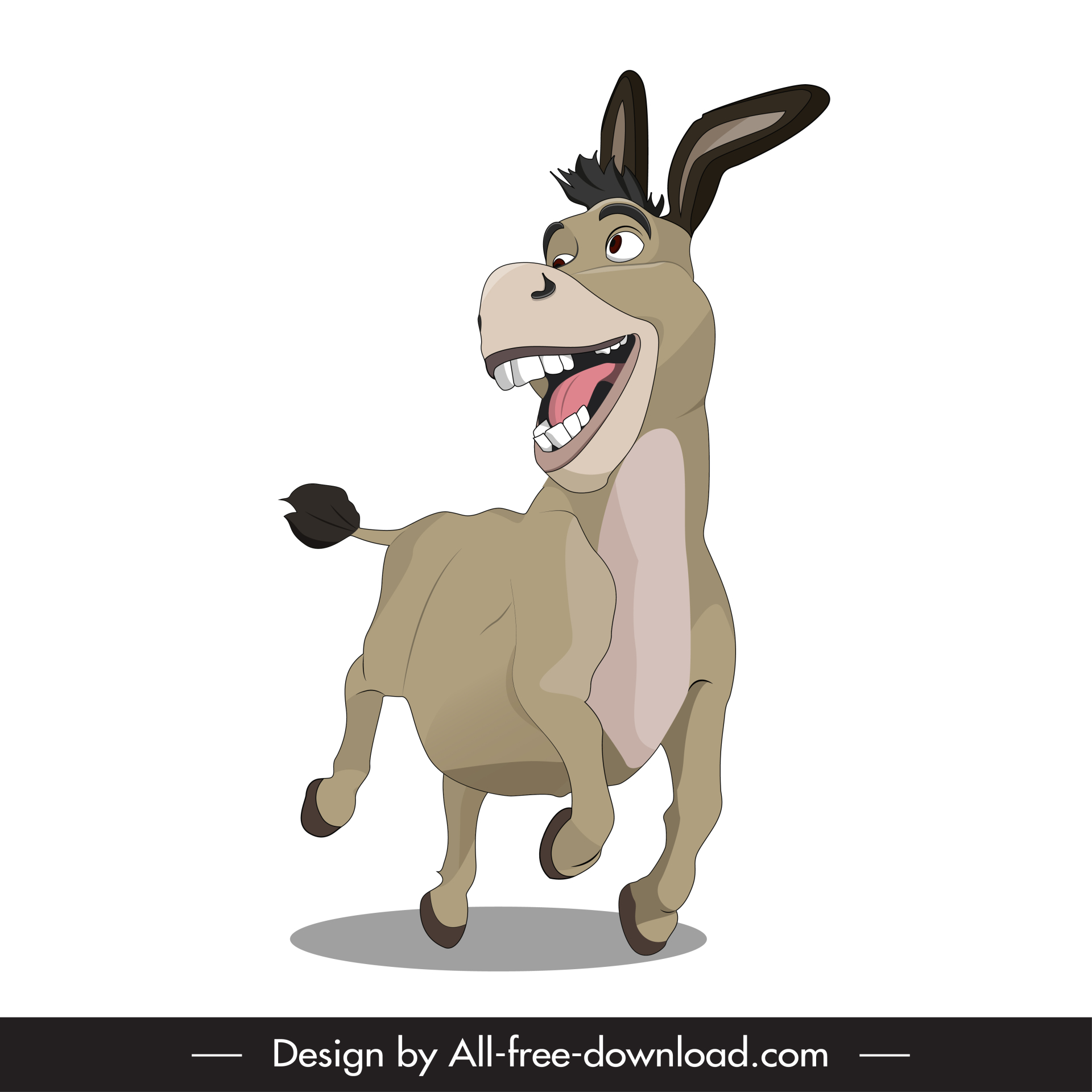 donkey shrek icon happy emotion sketch funny cartoon sketch