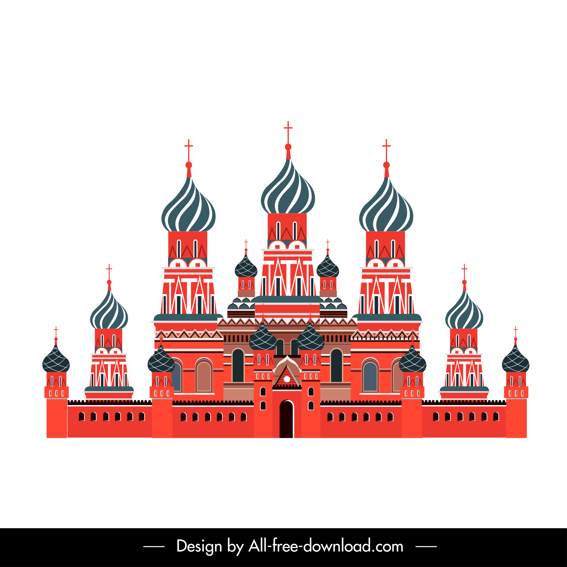 russian building icon flat symmetric elegant architecture sketch