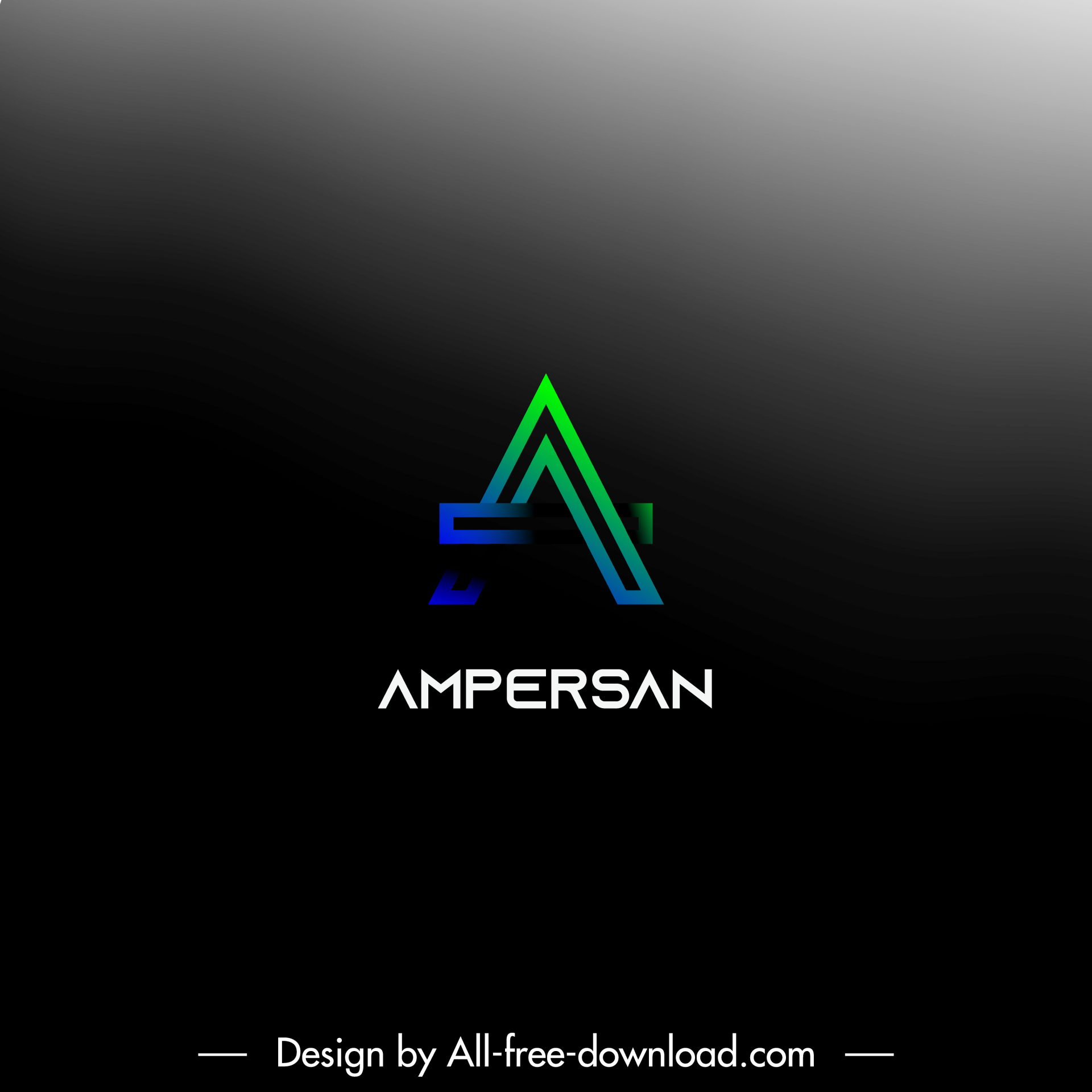 logo ampersan template modern flat contrast sylized text sketch