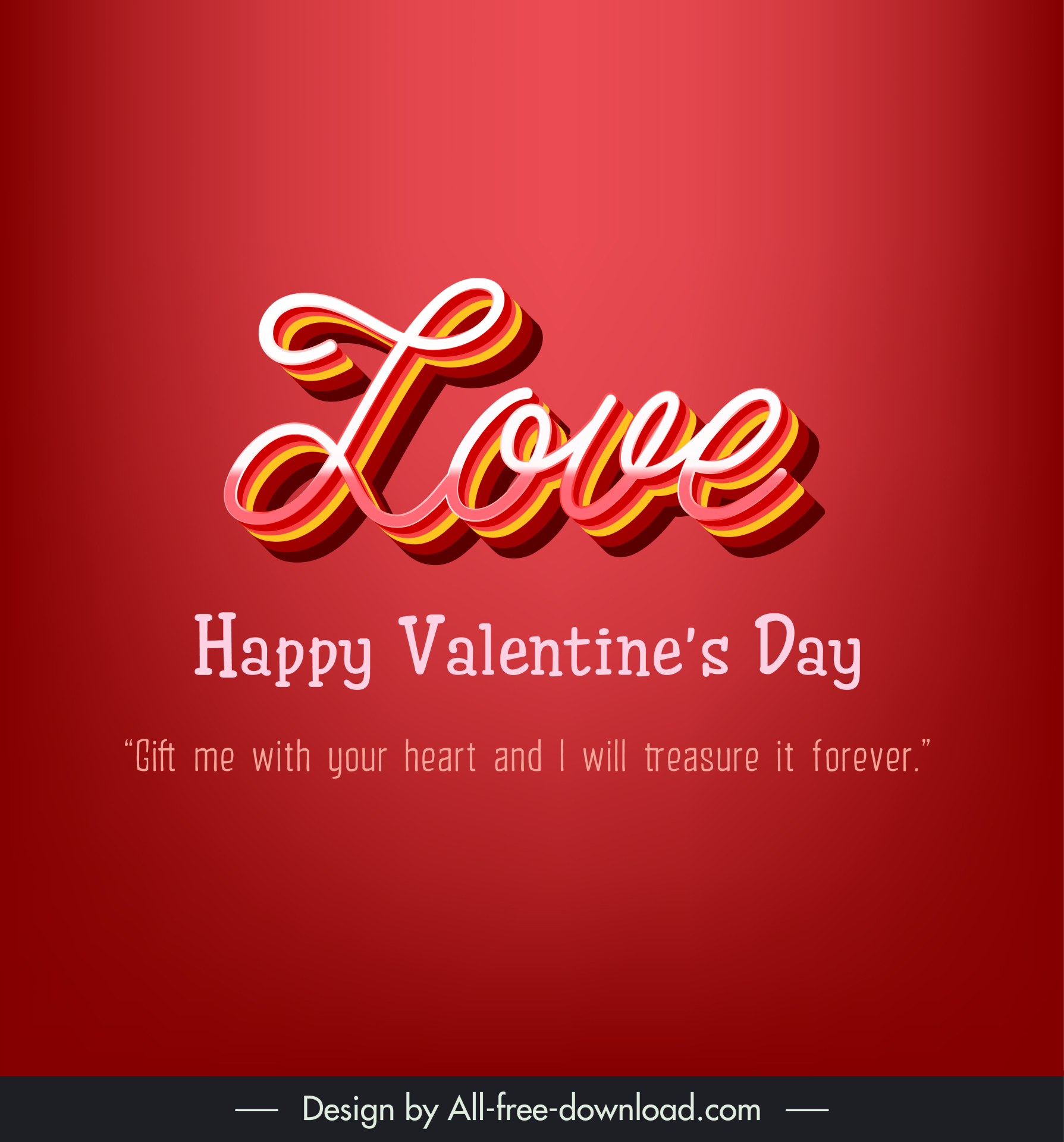 happy valentines day typography poster template elegant lettering decor