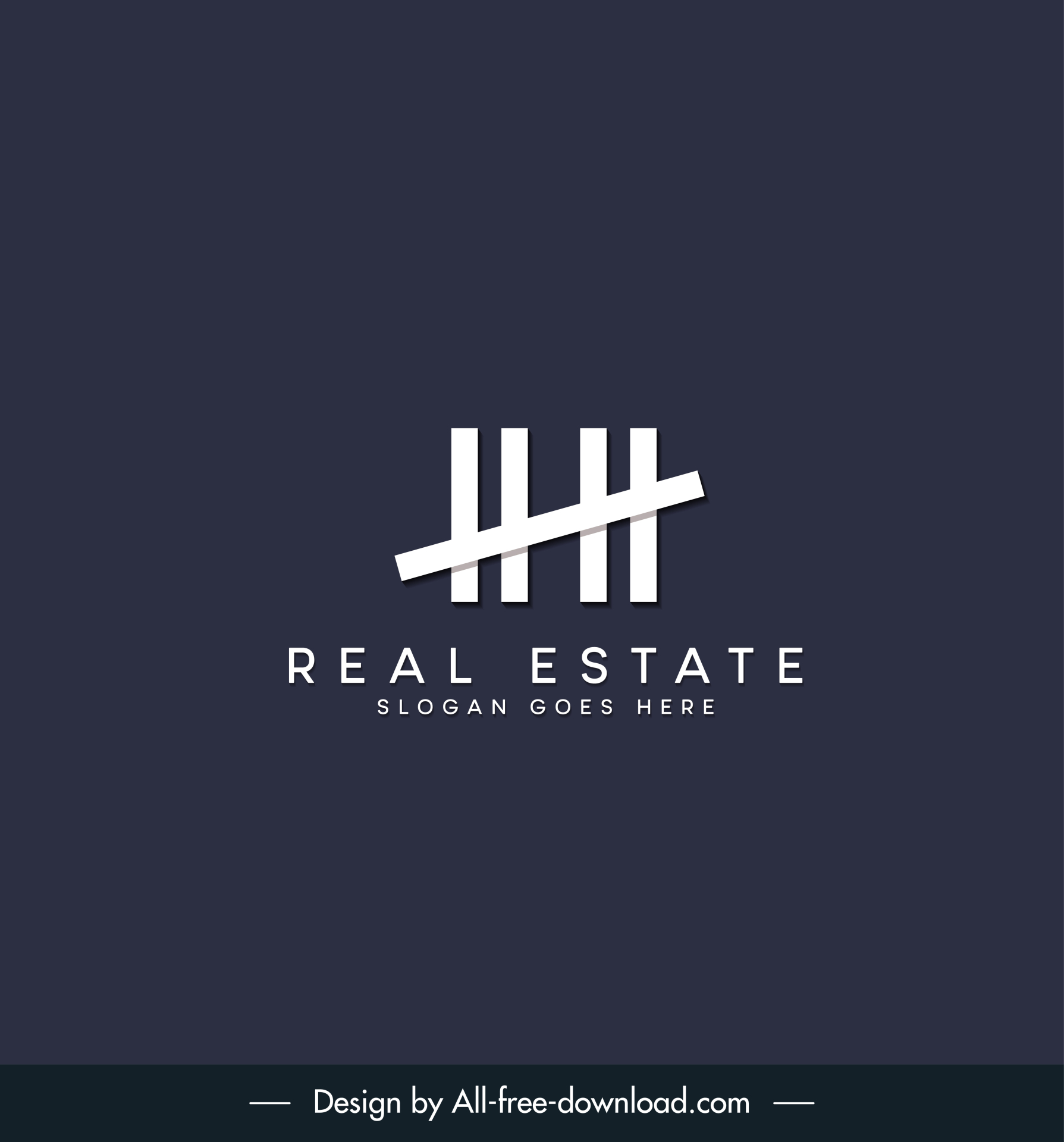 real estate logo template modern elegant flat lines stylization design