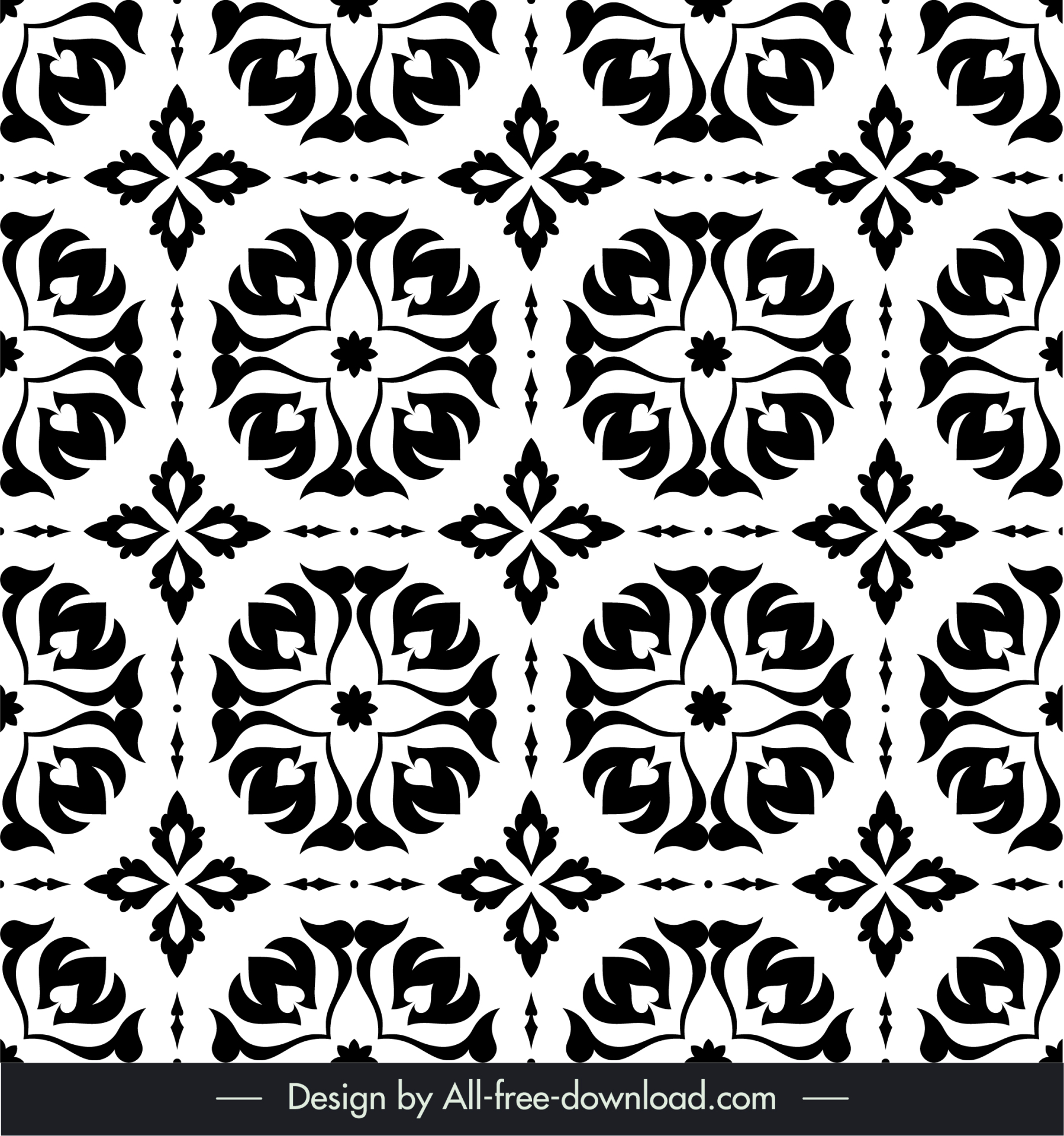 arabic pattern template black and white repeating floral symmetry sketch