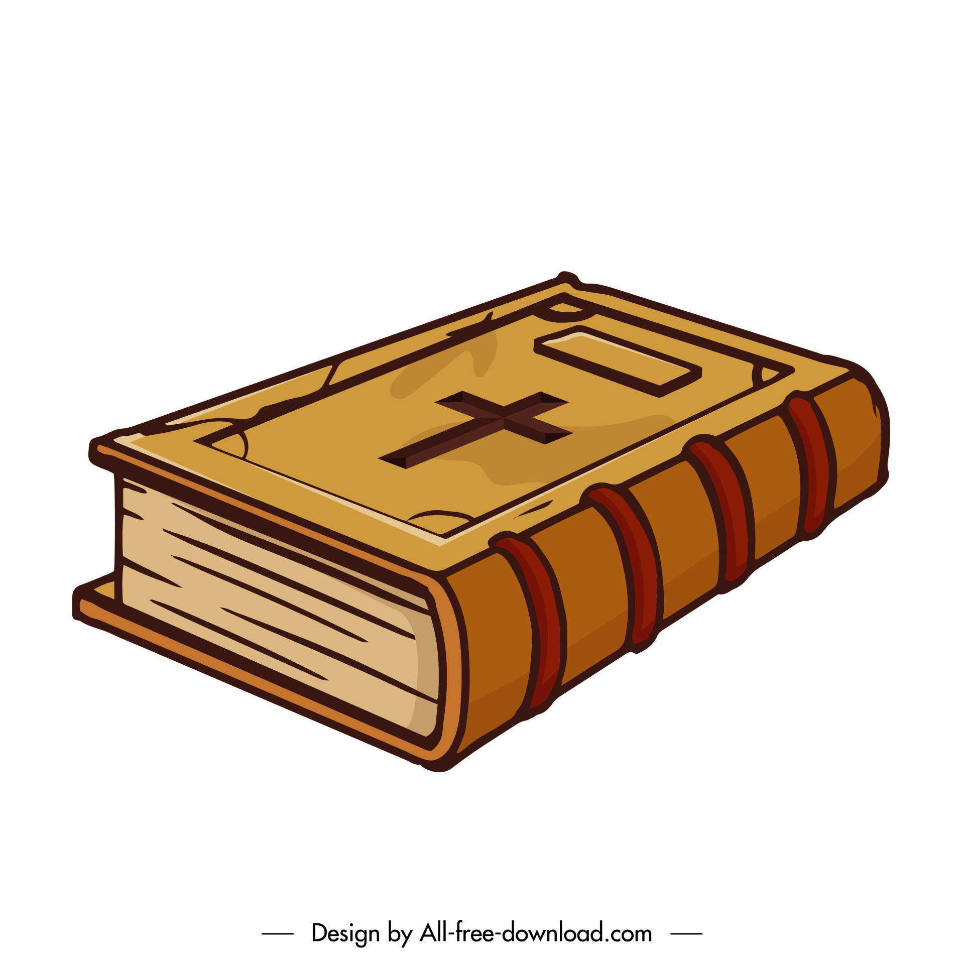 bible book icon retro 3d sketch