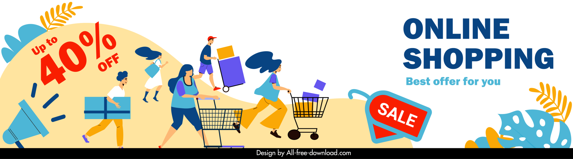 ecommerce website banner template shoppers sketch