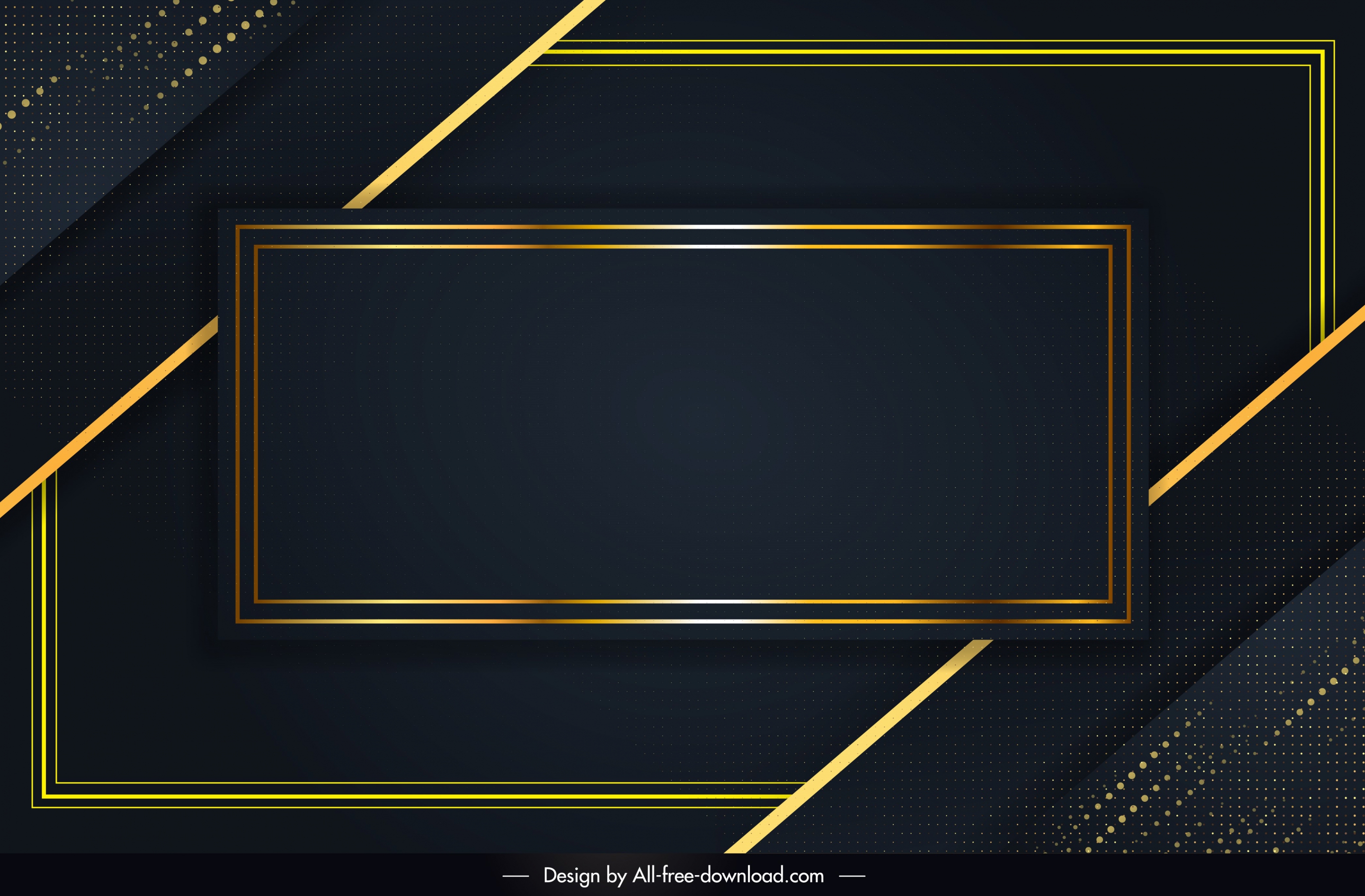 decorative background template shiny luxury dark frames sketch