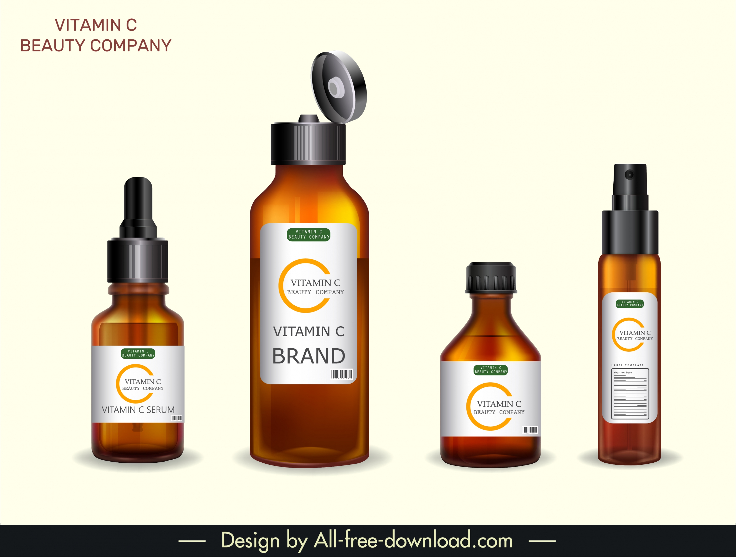 vitamin bottles templates shiny modern decor