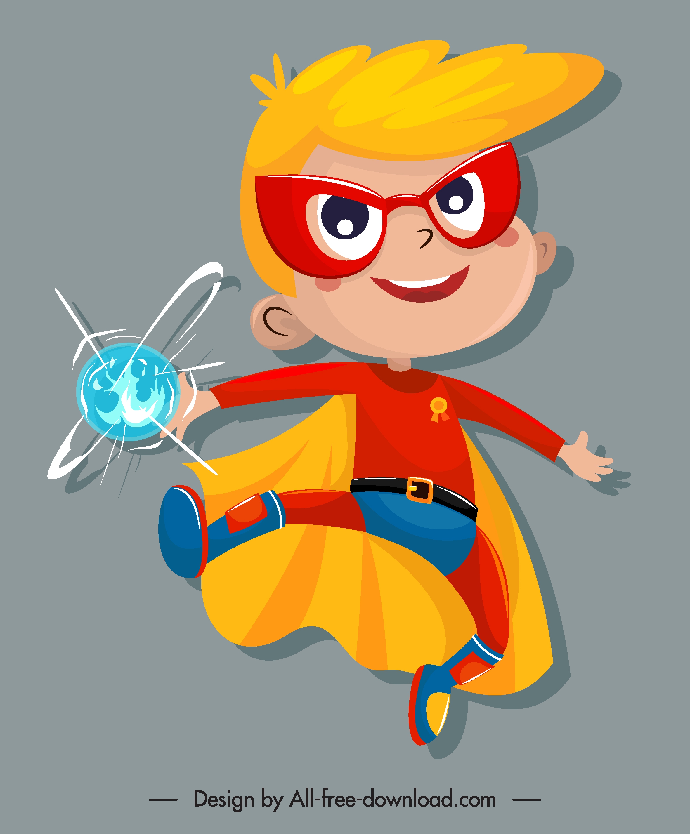 kid hero icon cute cartoon sketch