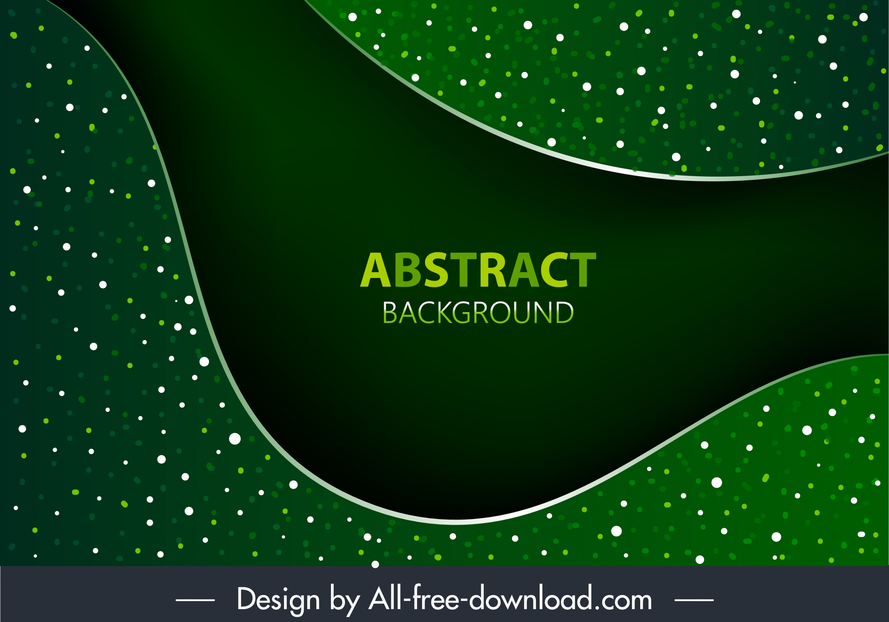 decorative background abstract sparkling green spots curves decor