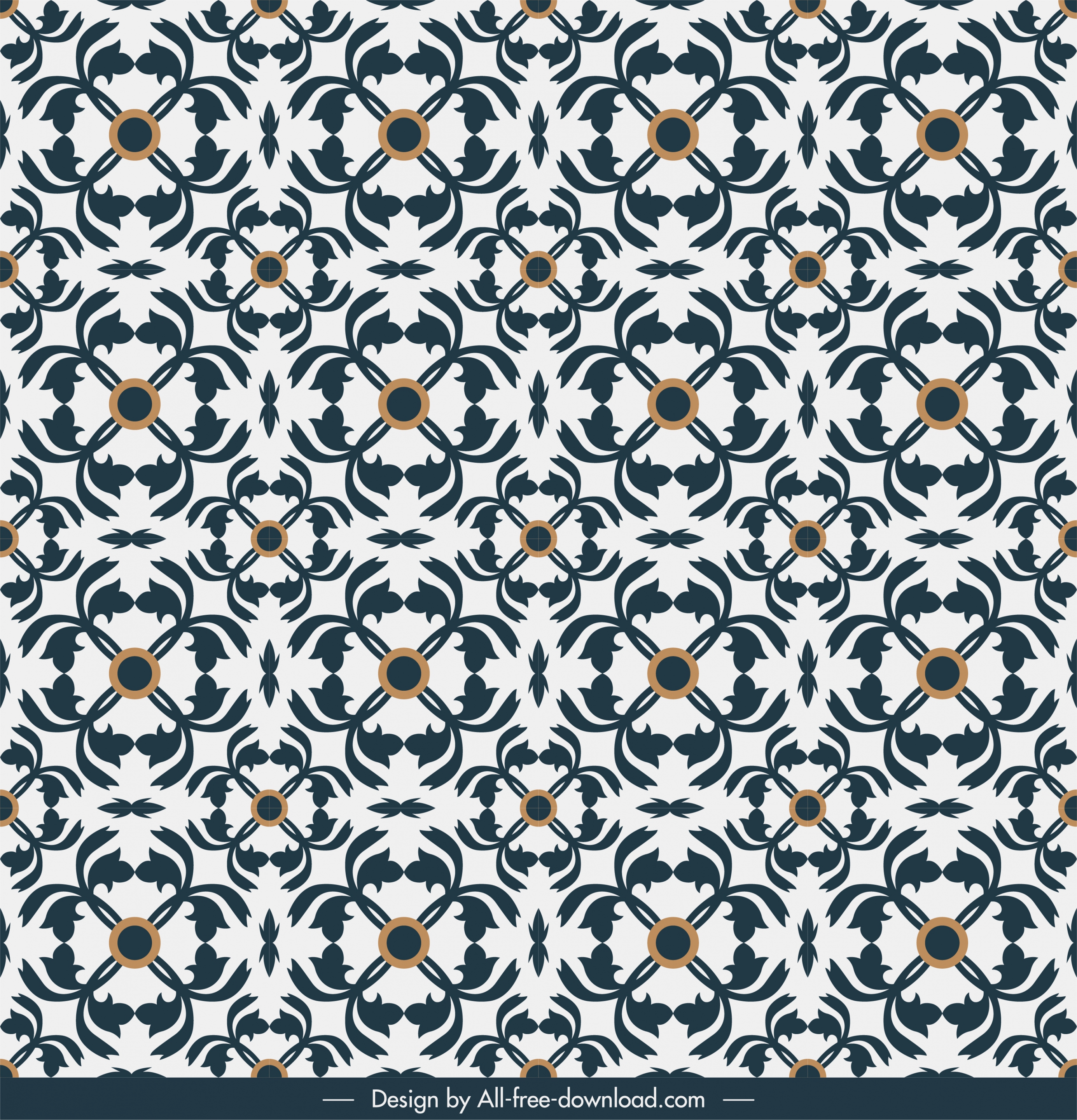 decorative pattern illusive symmetric repeating shapes