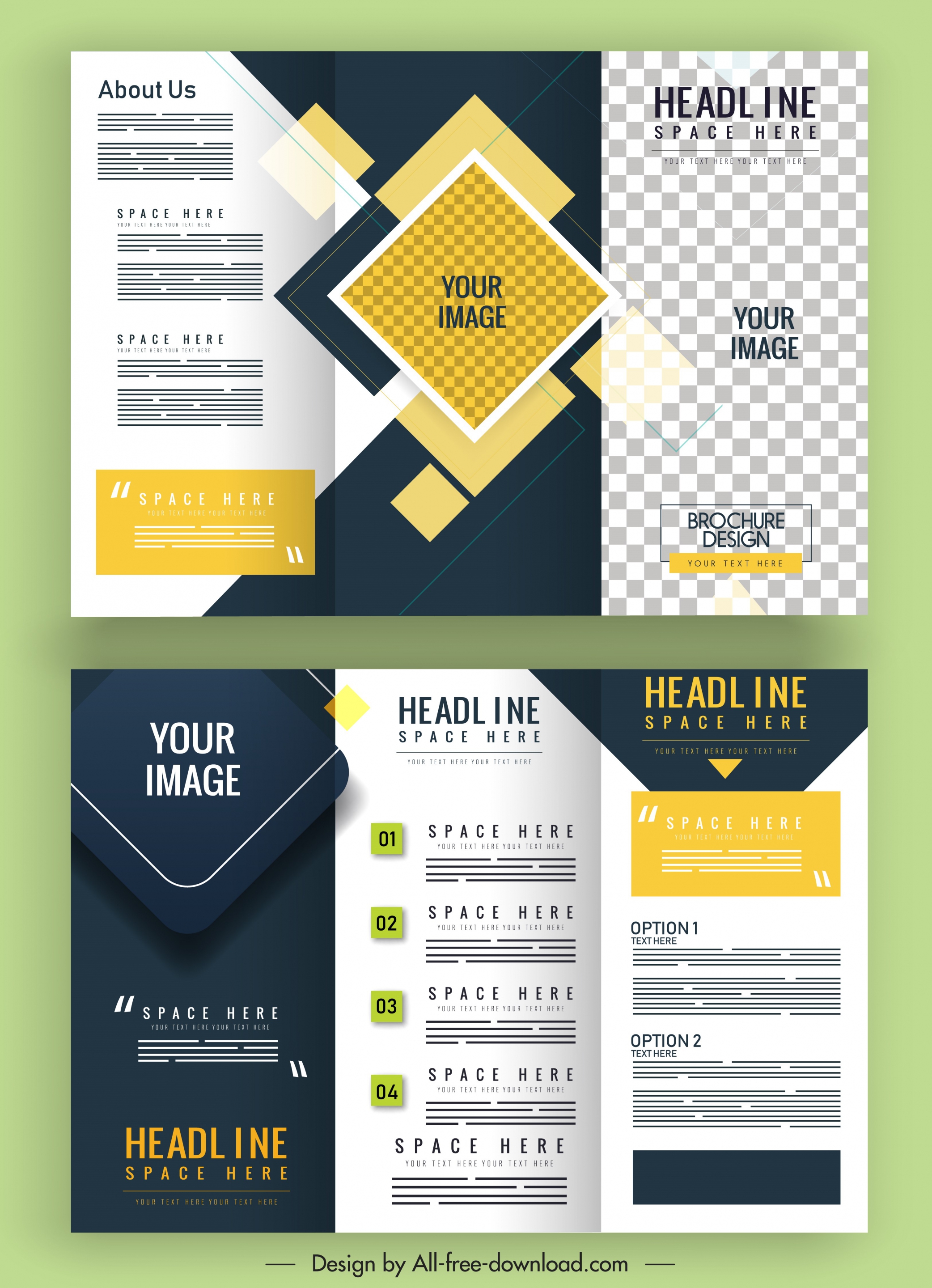 corporate brochure templates modern colorful plain checkered decor