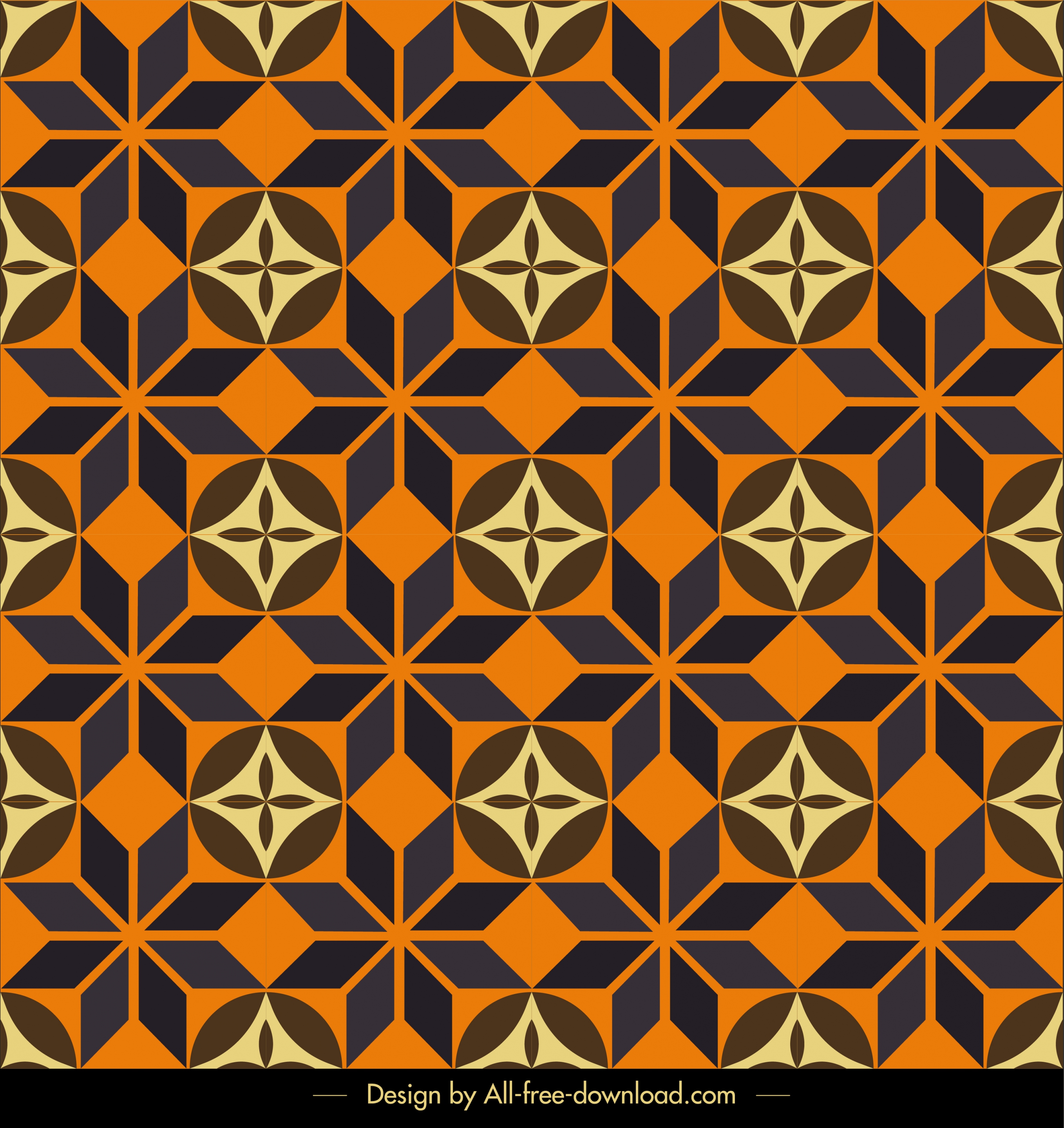 pattern template retro symmetrical repeating flat sketch