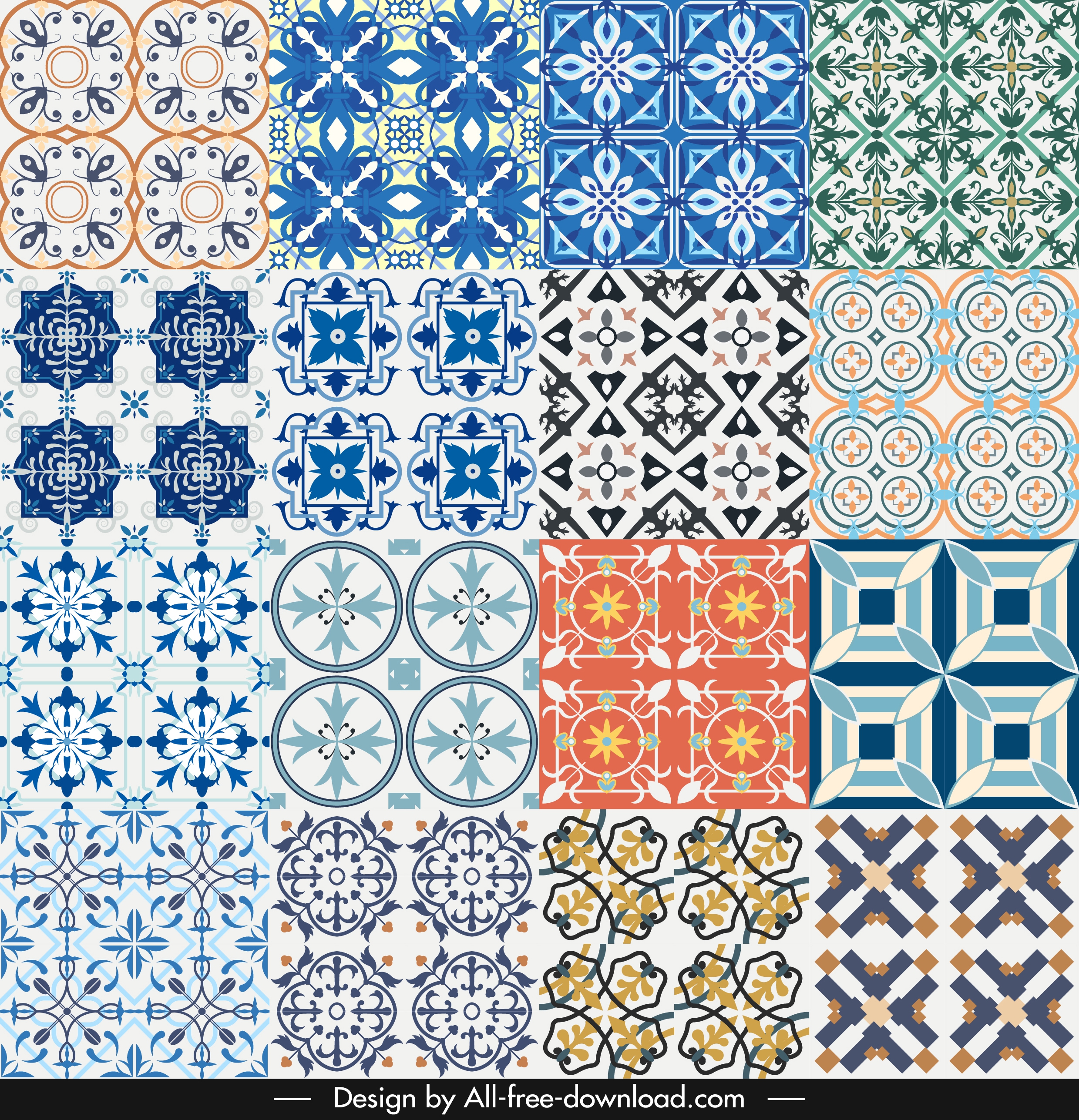 pattern elements templates symmetrical illusion shapes