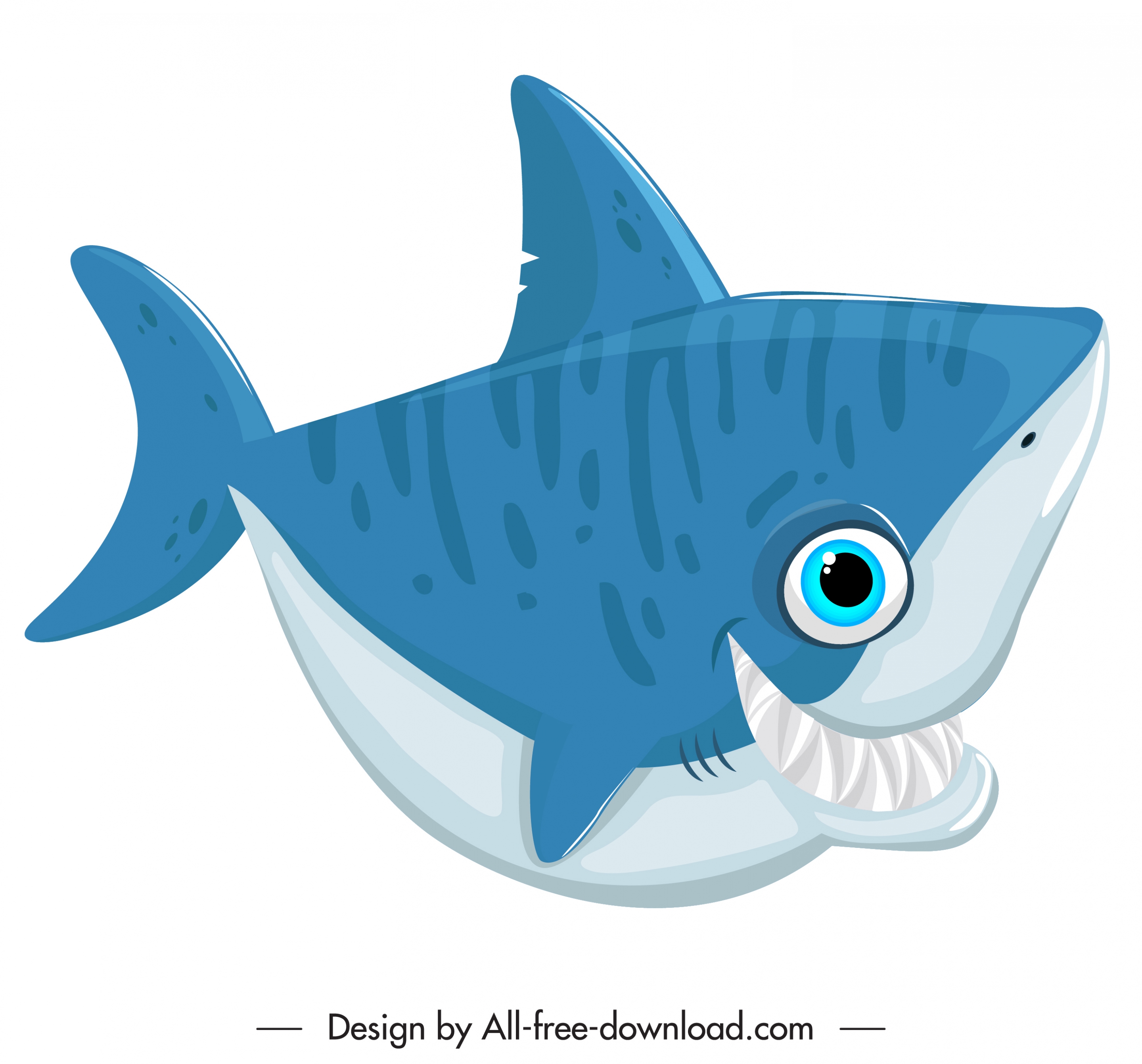 shark creature icon funny cartoon character sketch