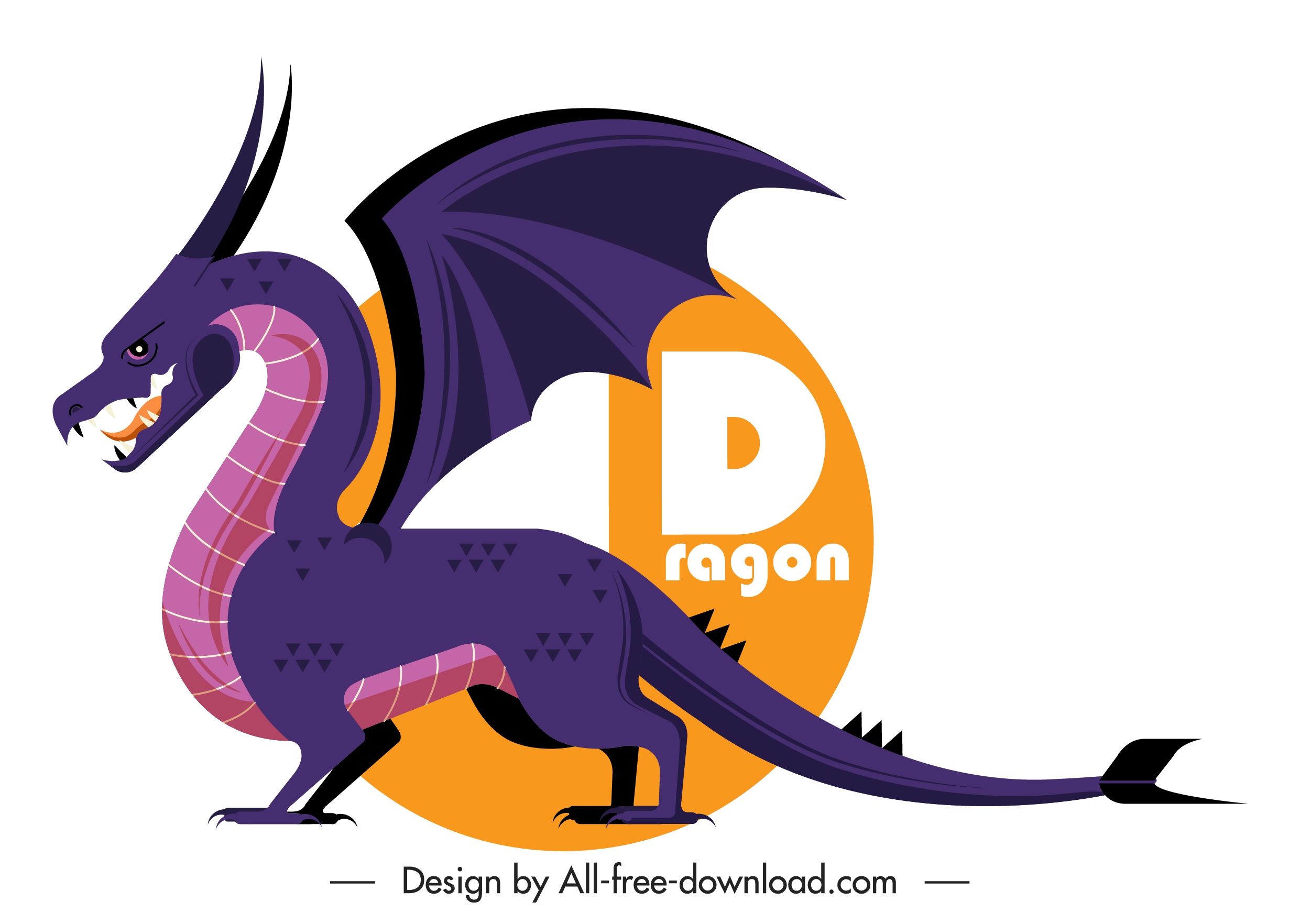 western dragon icon colored cartoon sketch