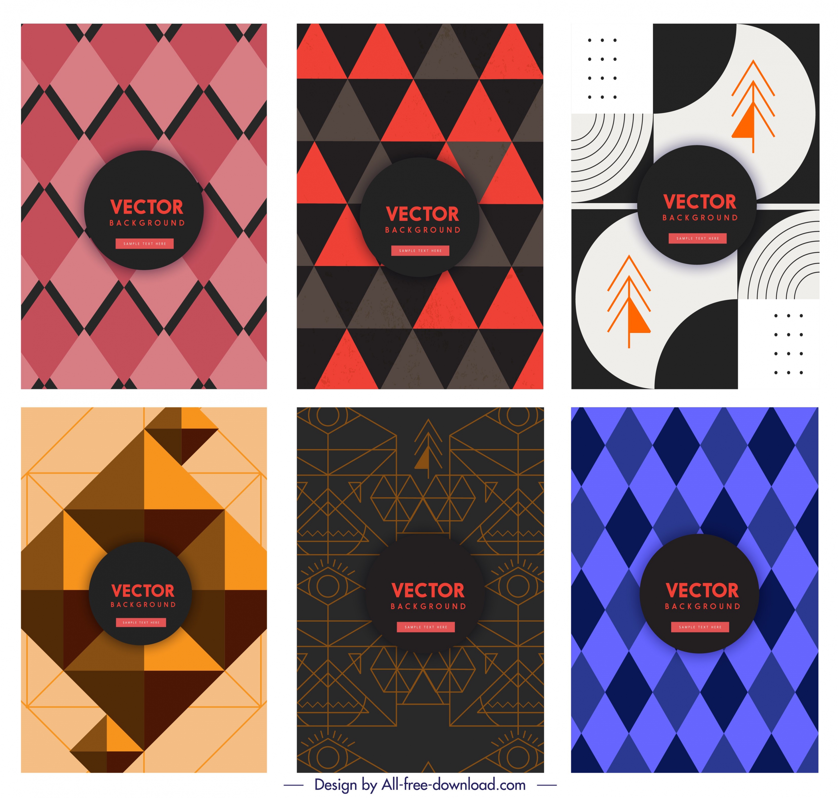 geometric background templates colored dark abstract design