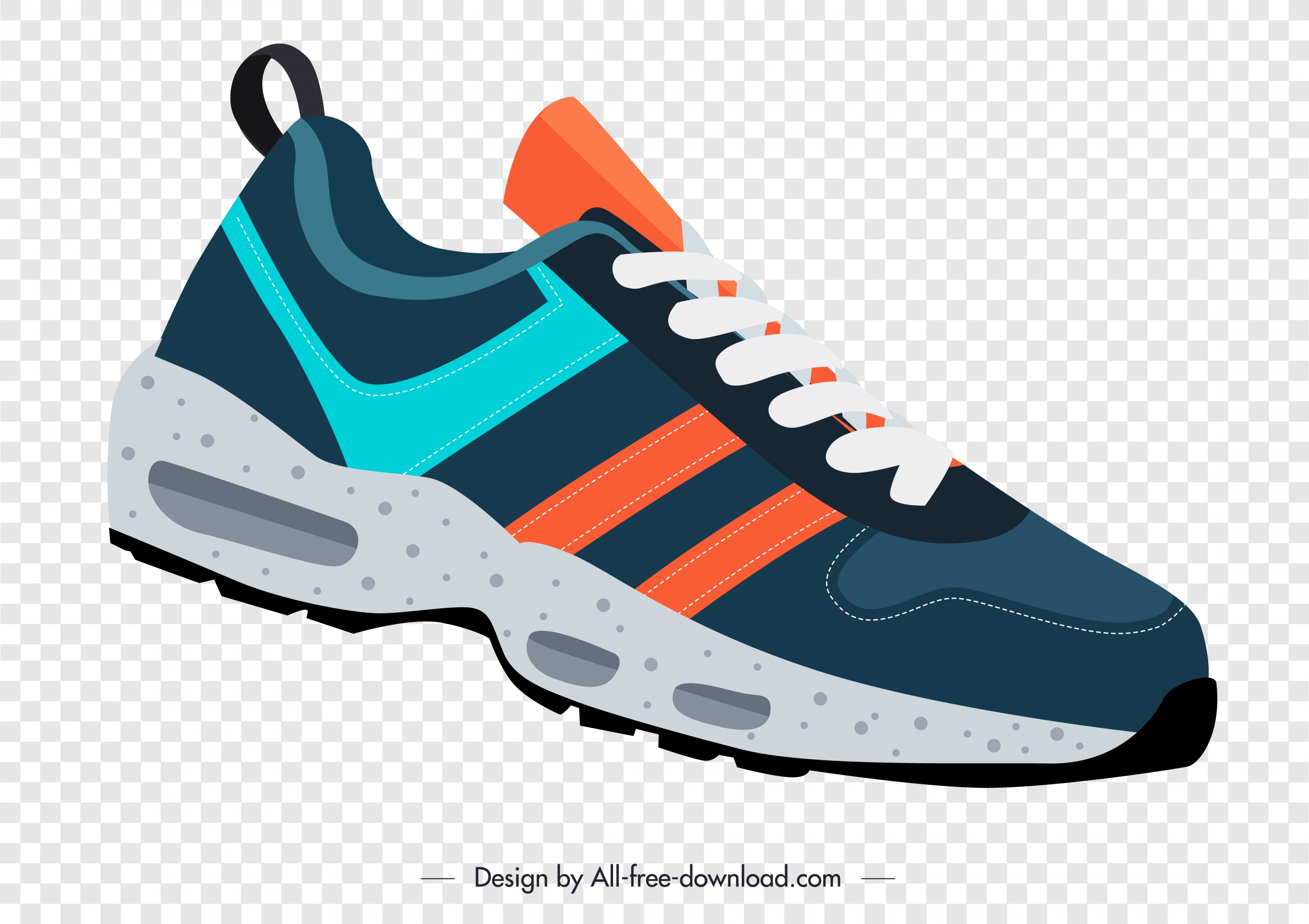 sport shoe template modern design colorful ornament