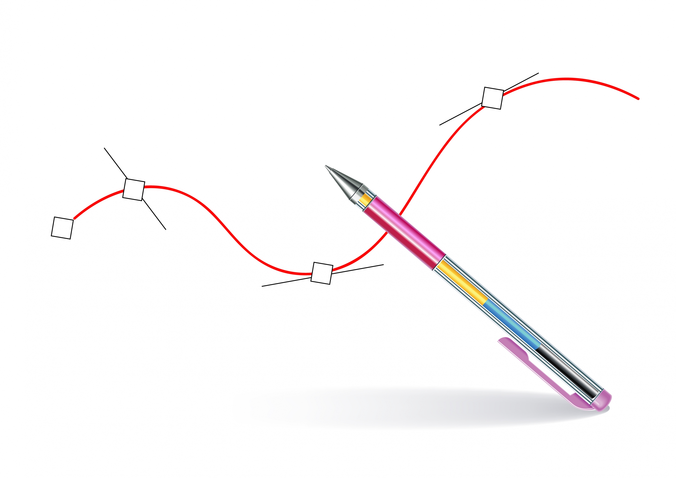 pen drawing background shiny 3d decoration line icon