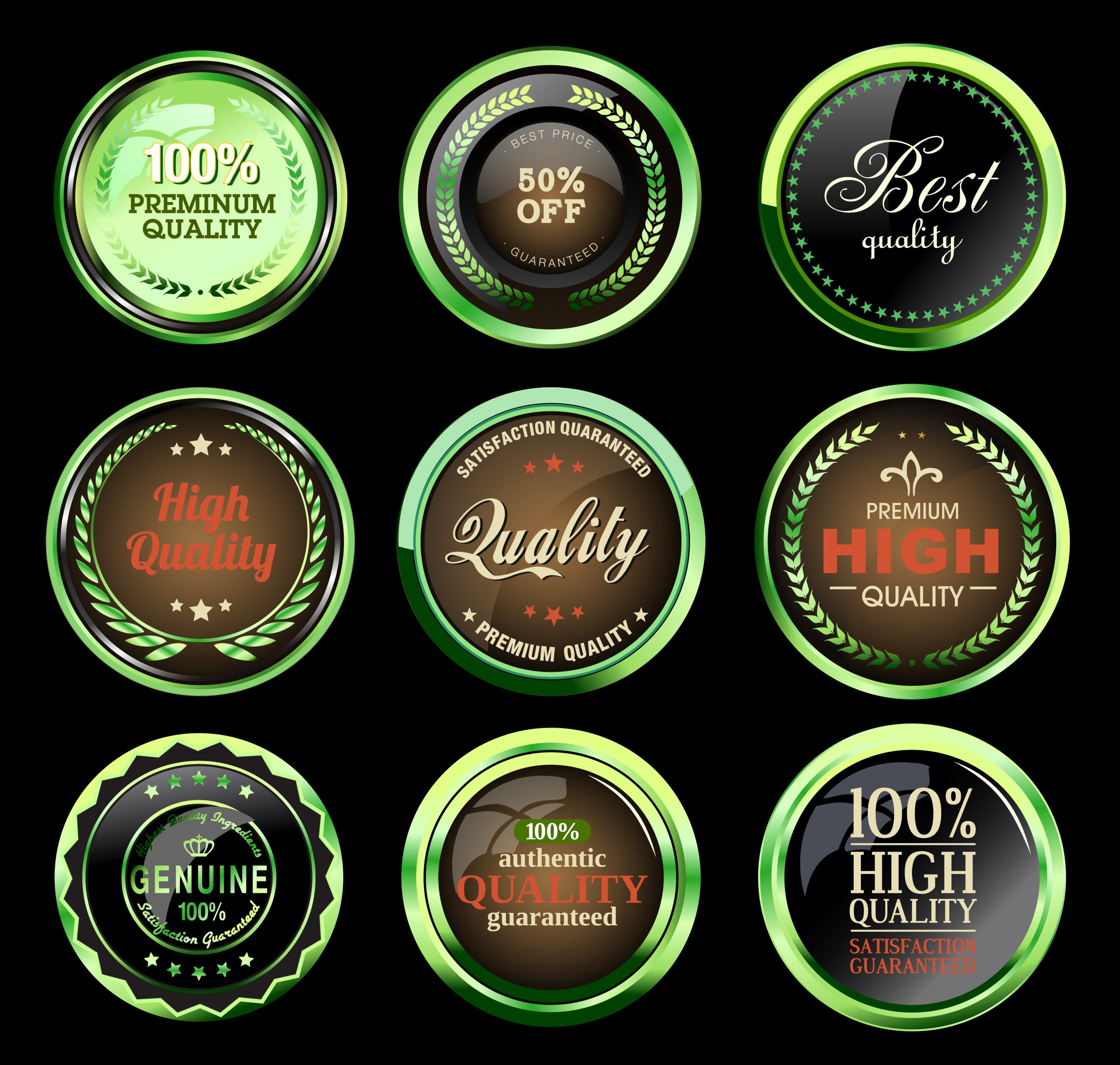 quality buttons collection shiny modern round decor