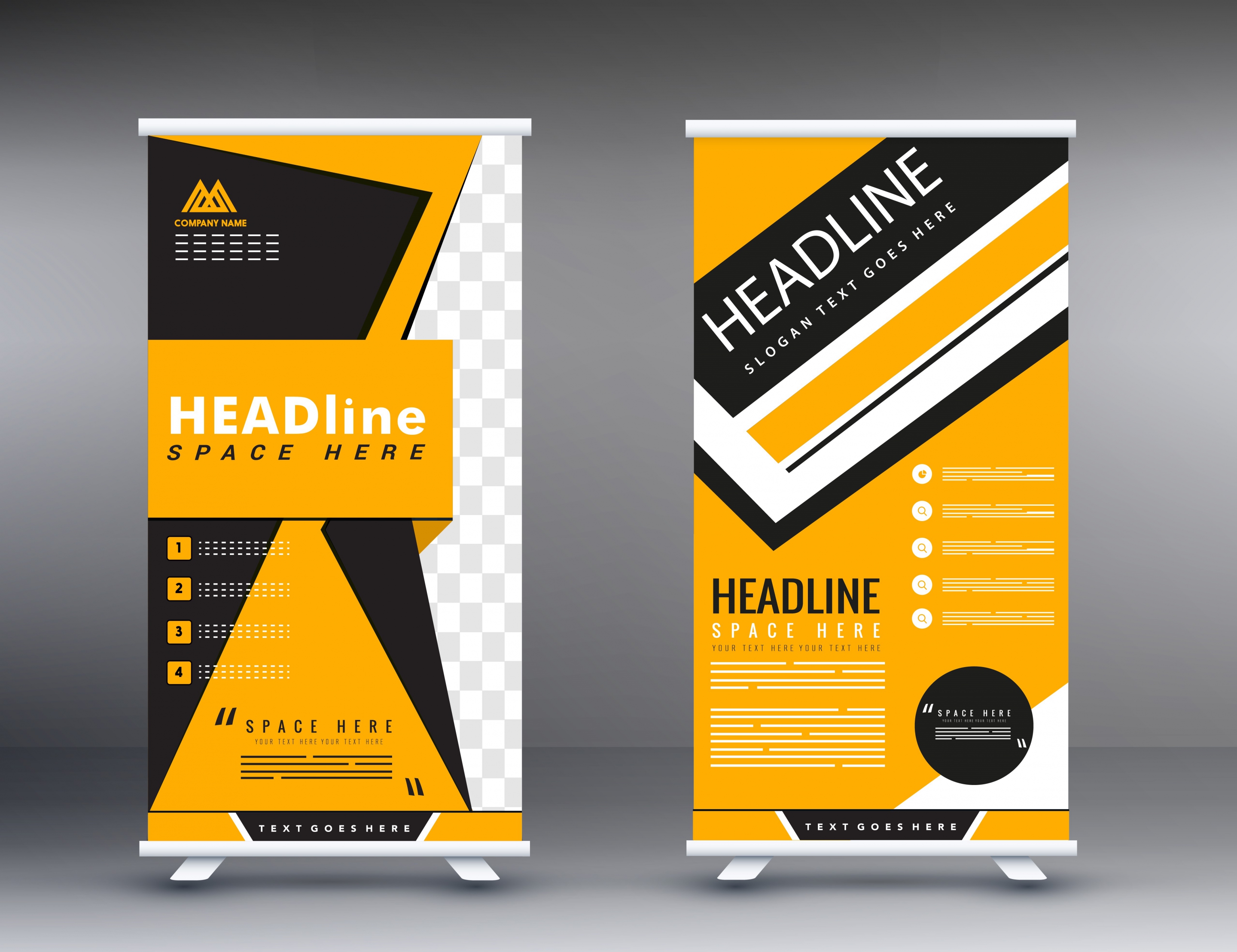 poster templates vertical scroll shape modern design