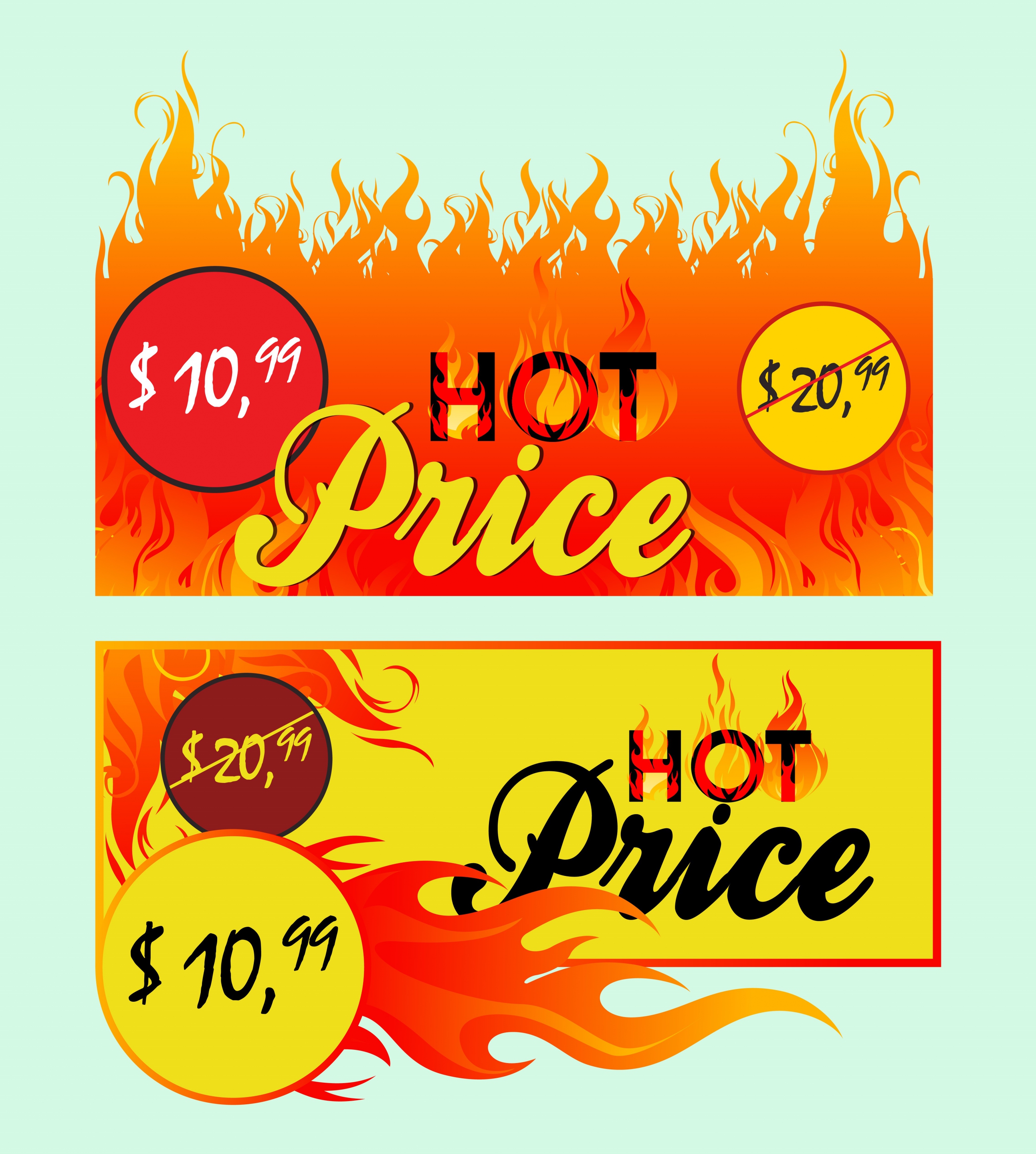 hot sales banner red flame texts decoration