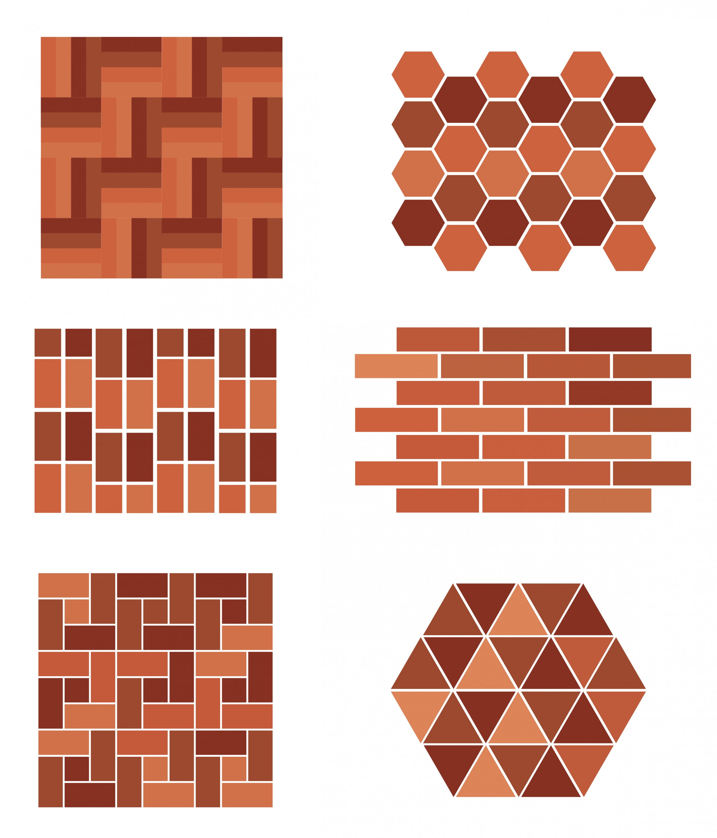 decorative wall background sets flat brown geometric design