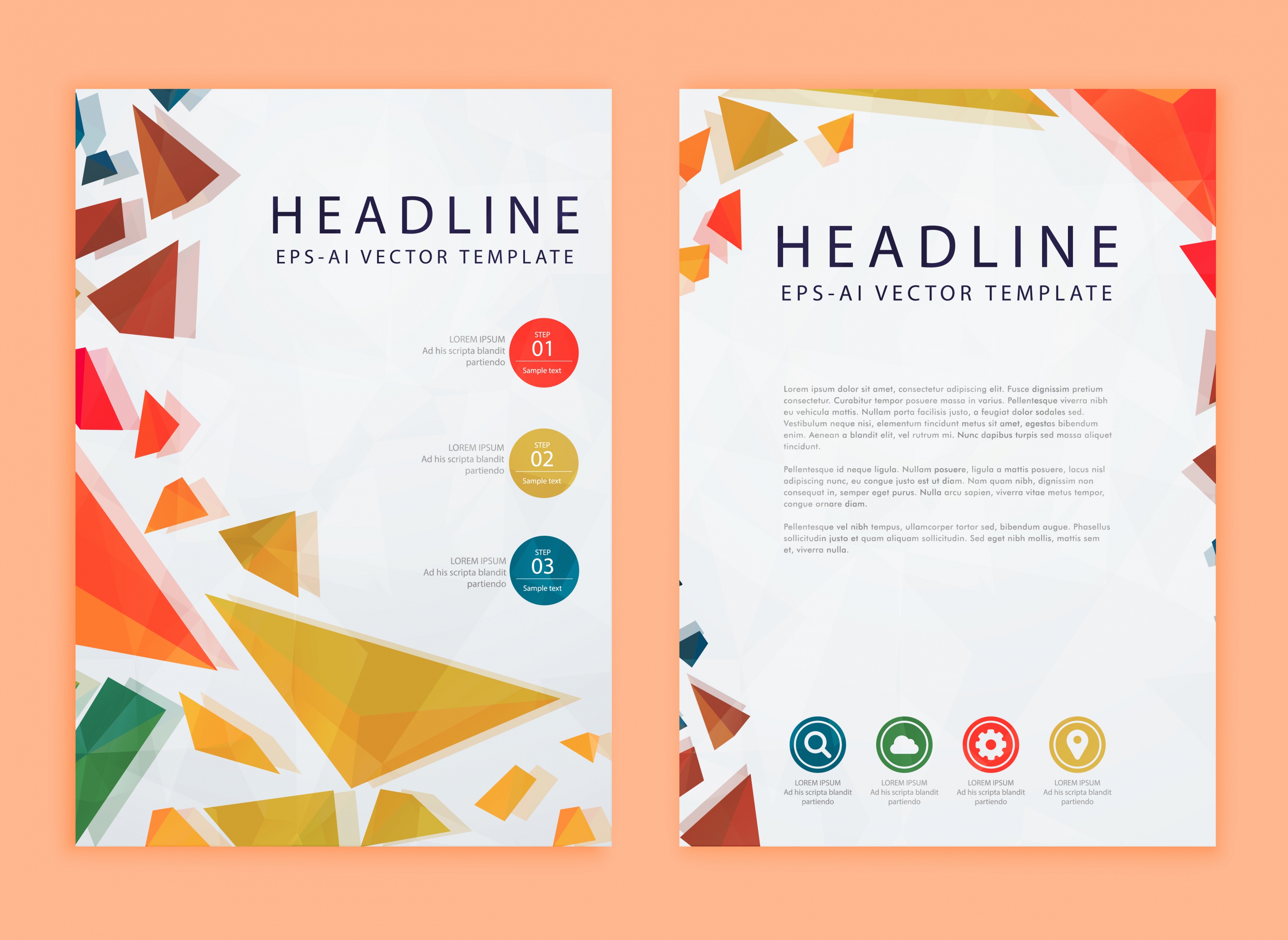 modern brochure template colorful geometric decoration