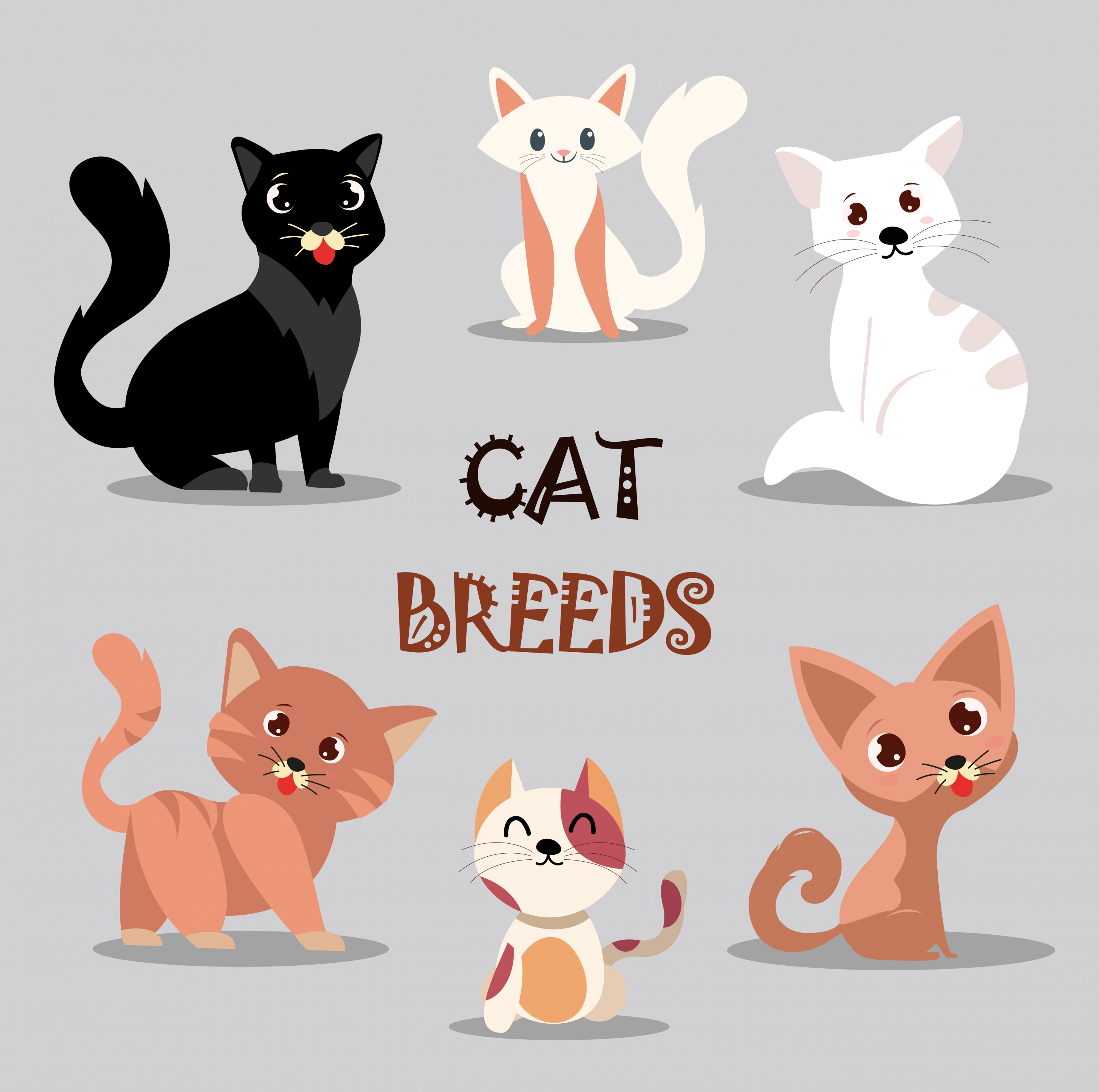 cats background various icons cute cartoon design