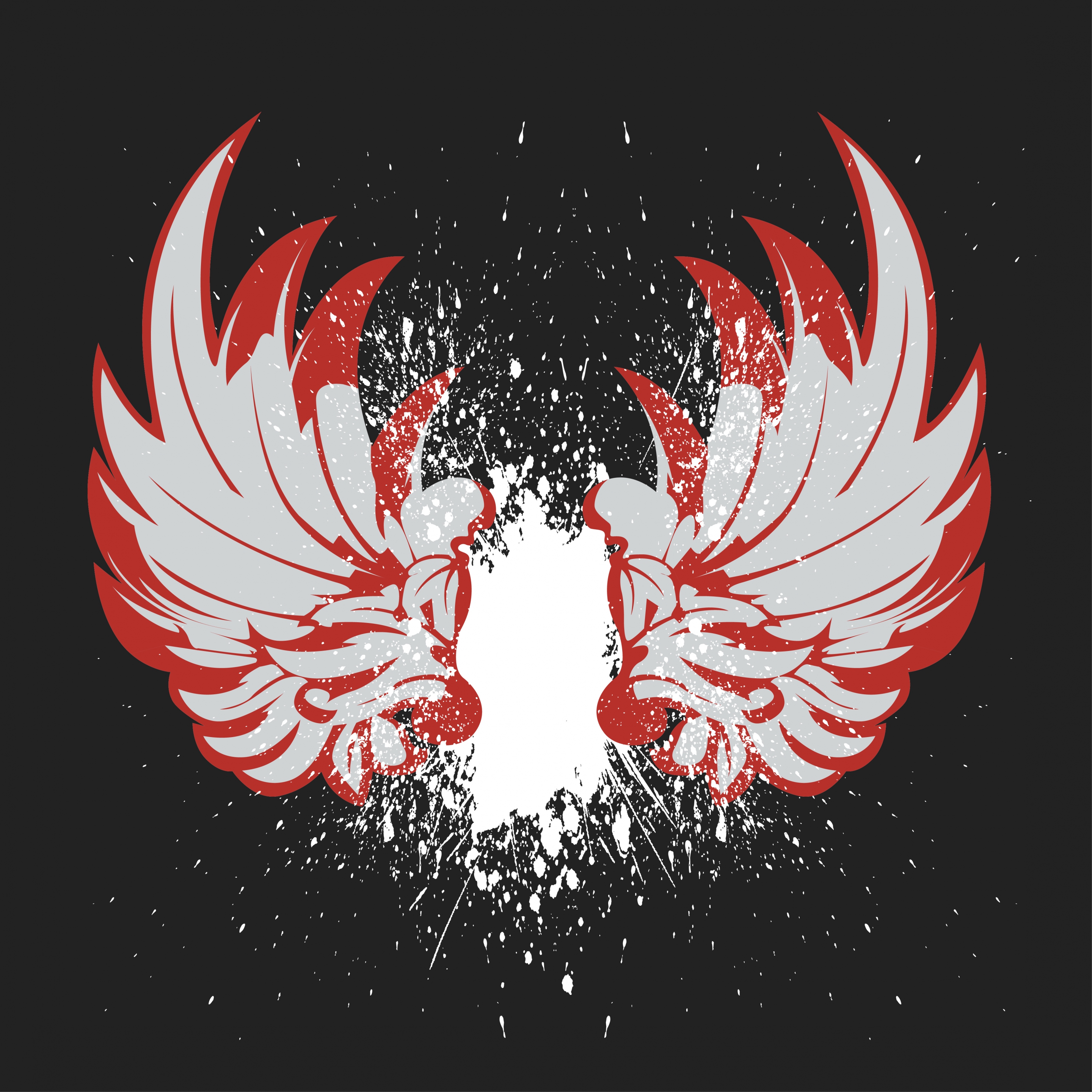 wings background grunge dark design