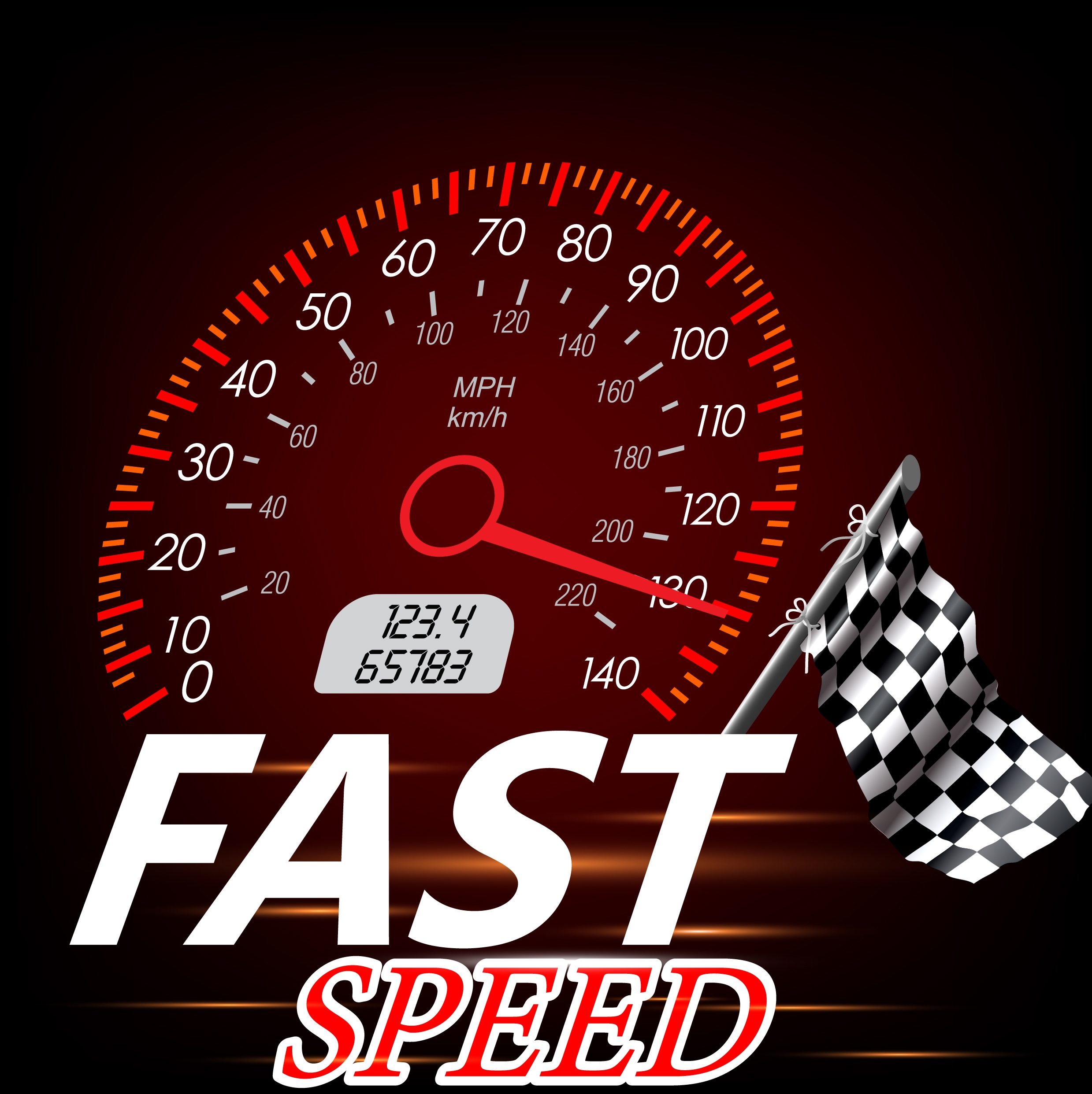 race advertisement speedometer flag icons decoration