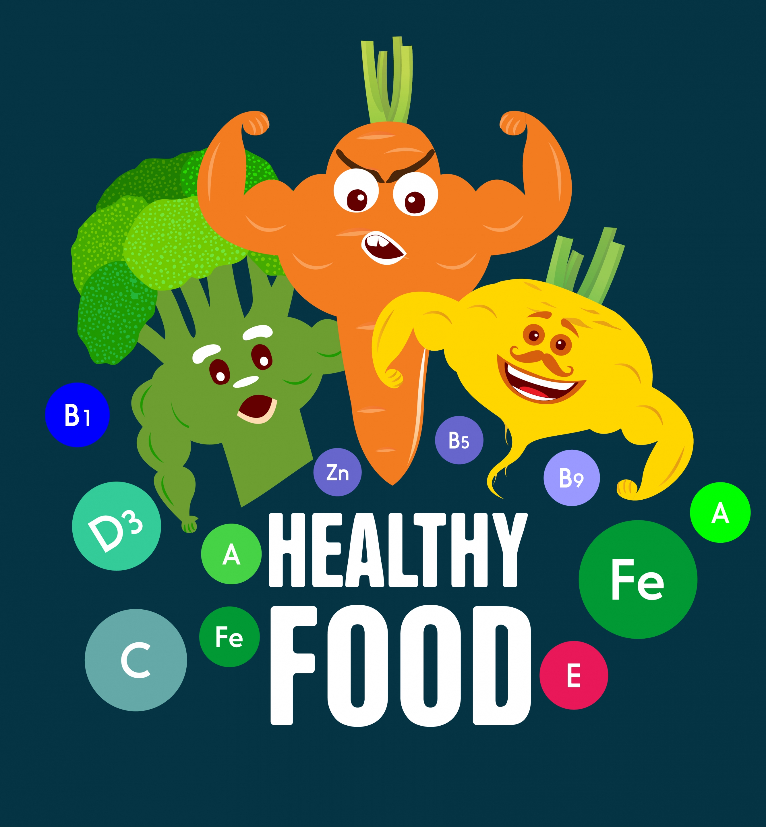 healthy food banner stylized vegetables icons decor